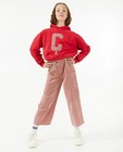 Pantalon rose en velours côtelé - null - Campus 12