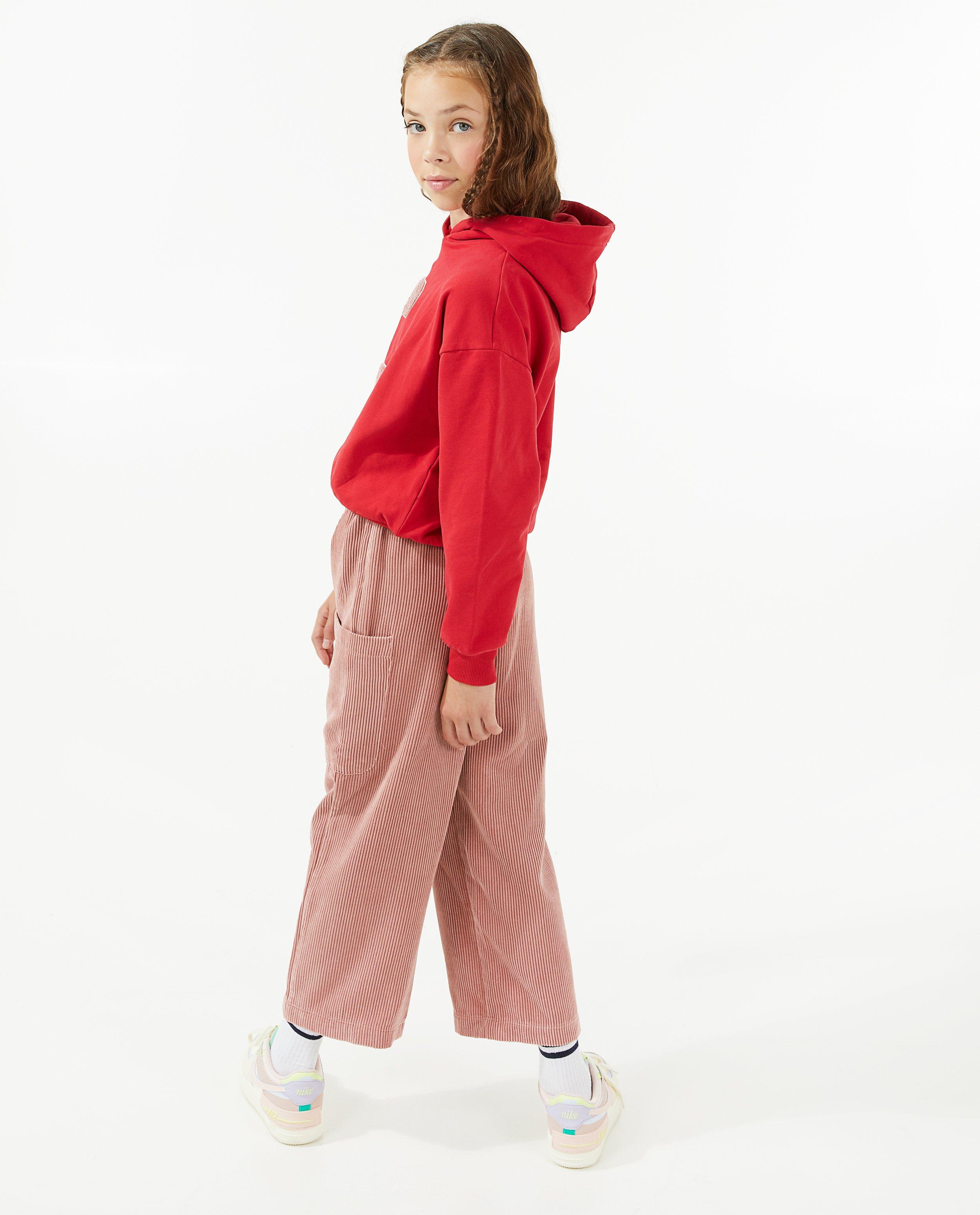Pantalons - Pantalon rose en velours côtelé