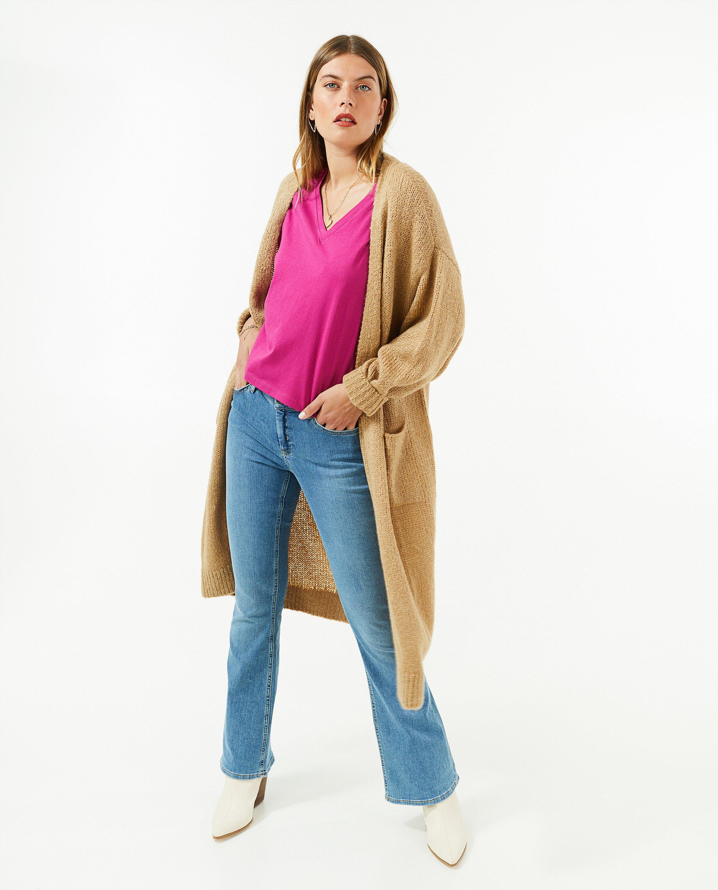 Cardigan brun clair en tricot - null - Sora