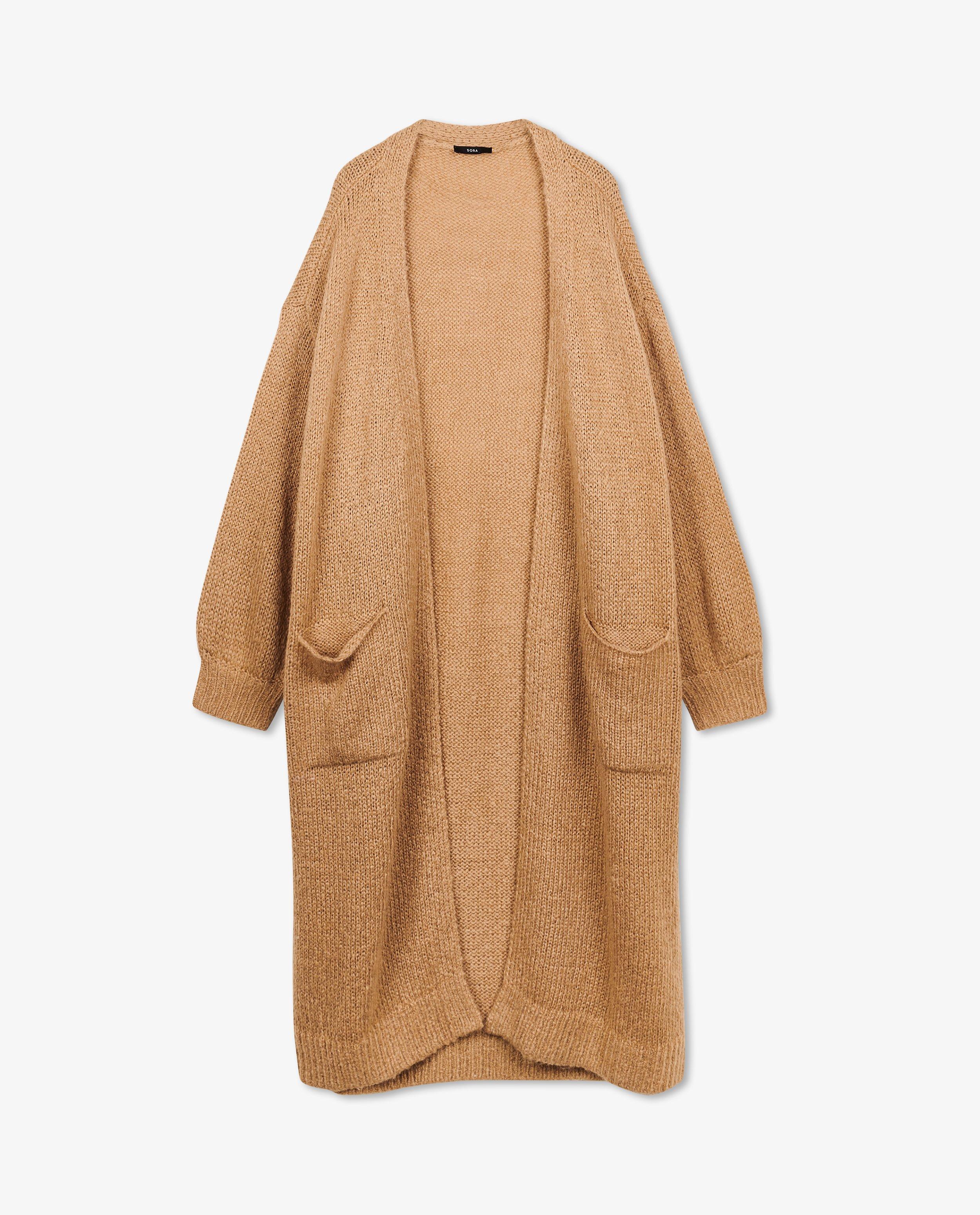 Cardigans - Cardigan brun clair en tricot