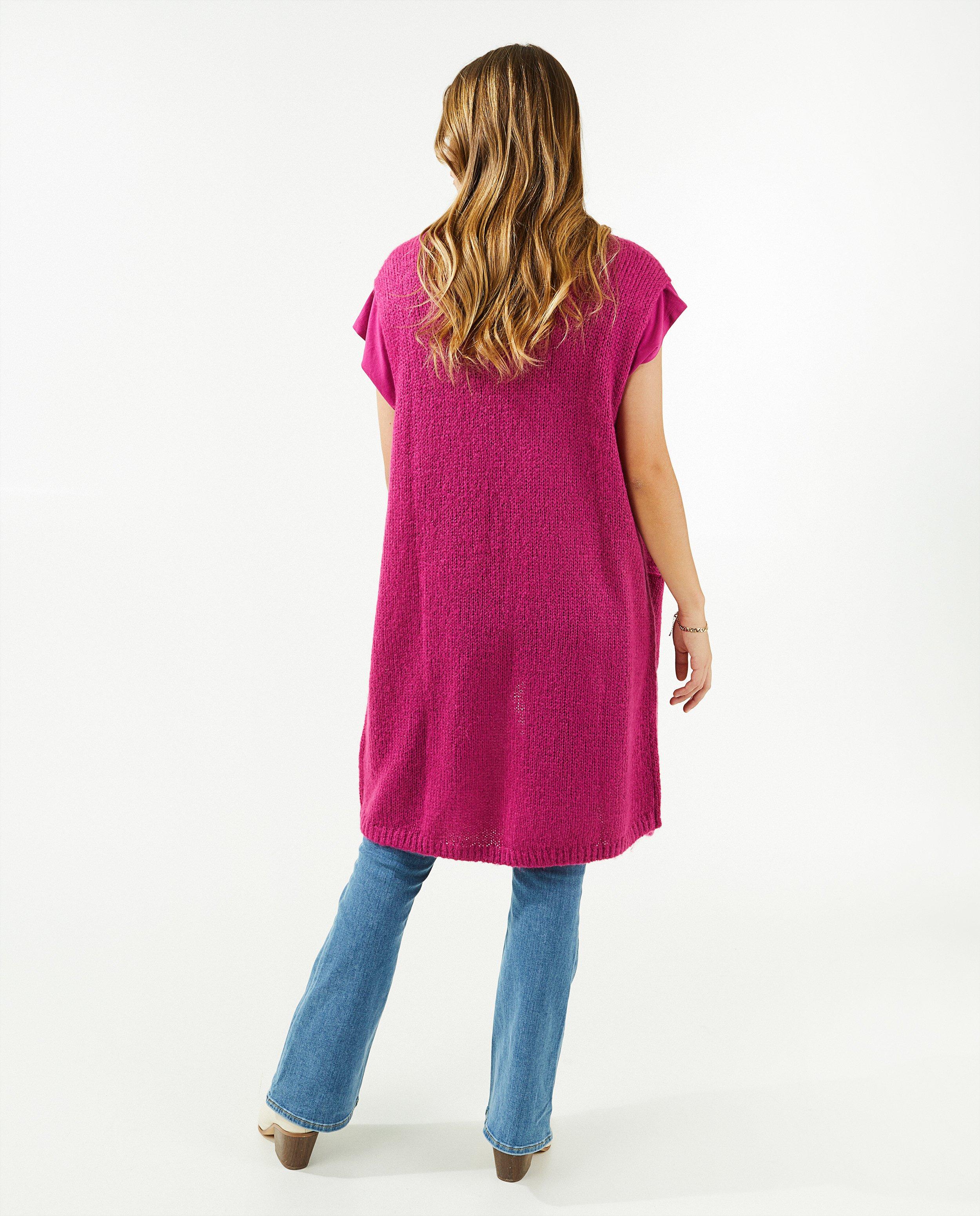 Cardigan - Fuchsia gebreide cardigan
