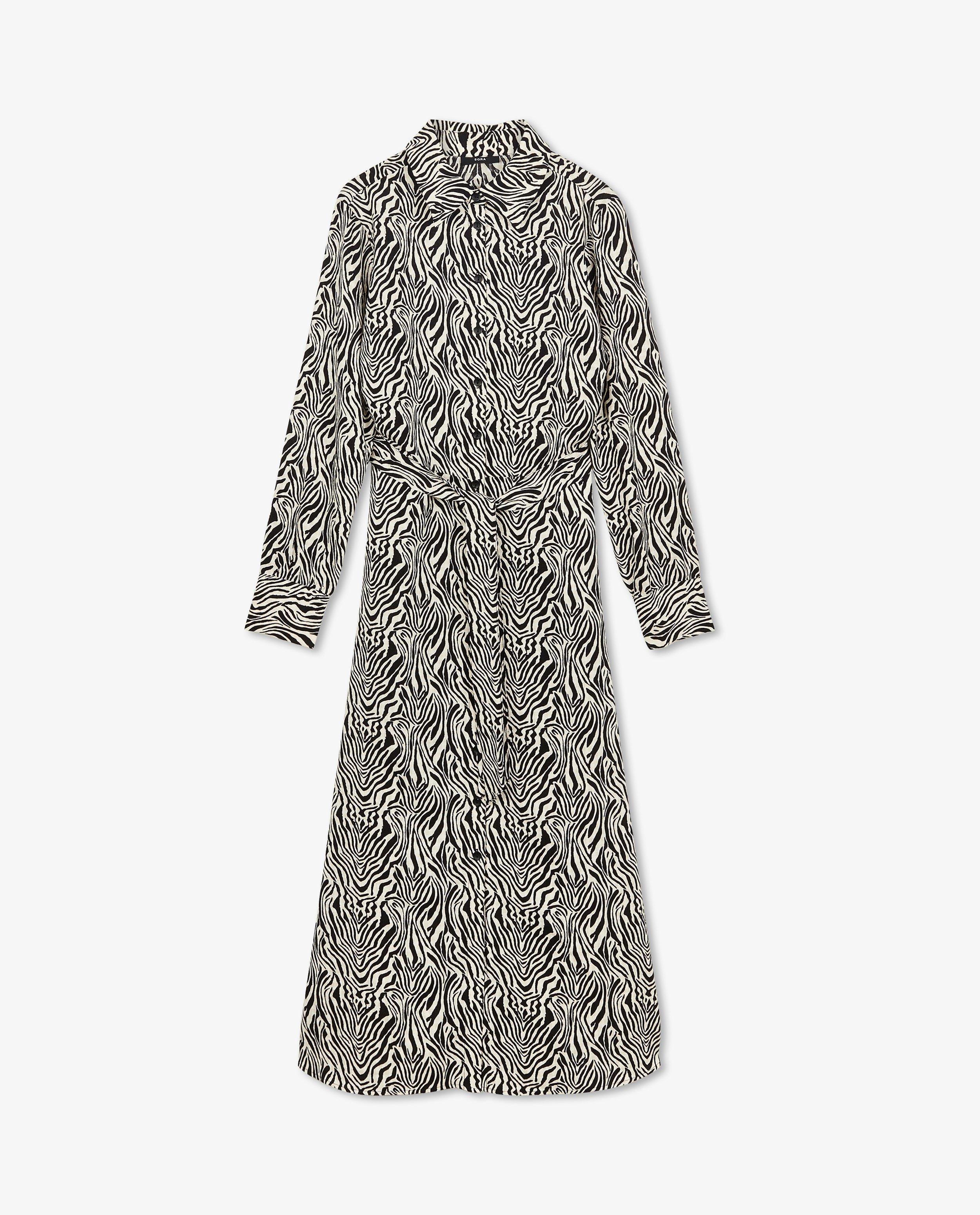 Kleedjes - Lange hemdjurk met print