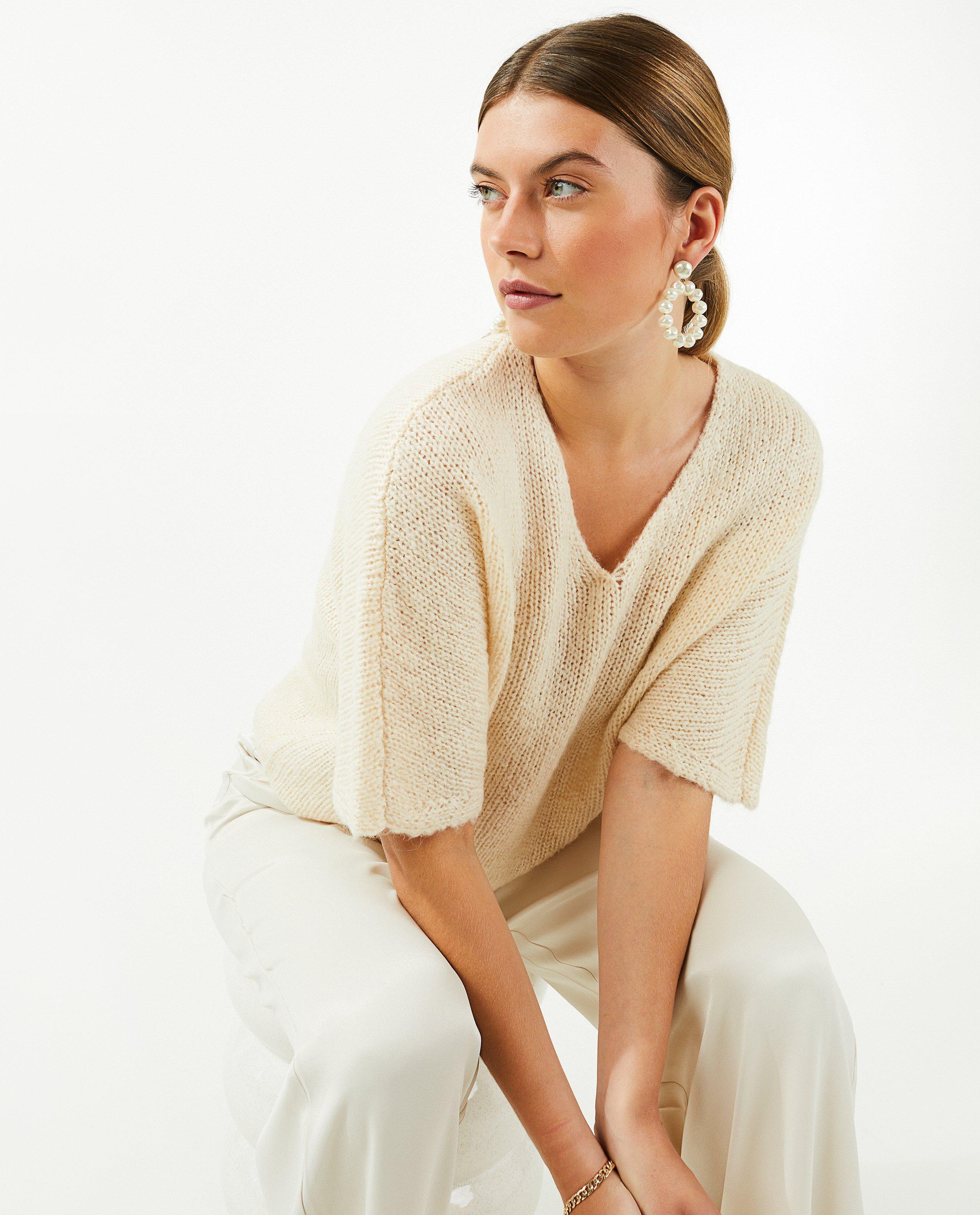 Pulls - Pull beige en laine