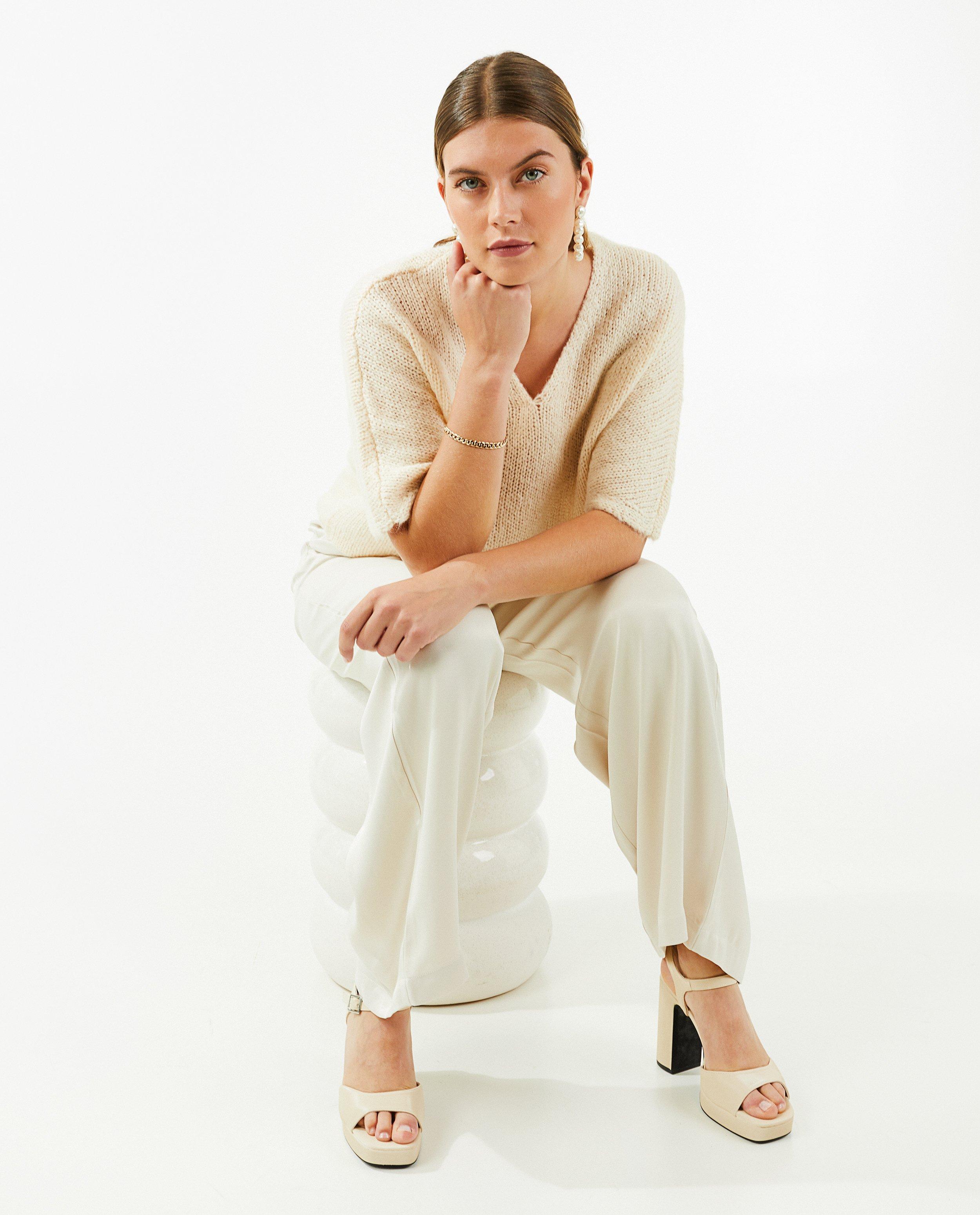 Pulls - Pull beige en laine