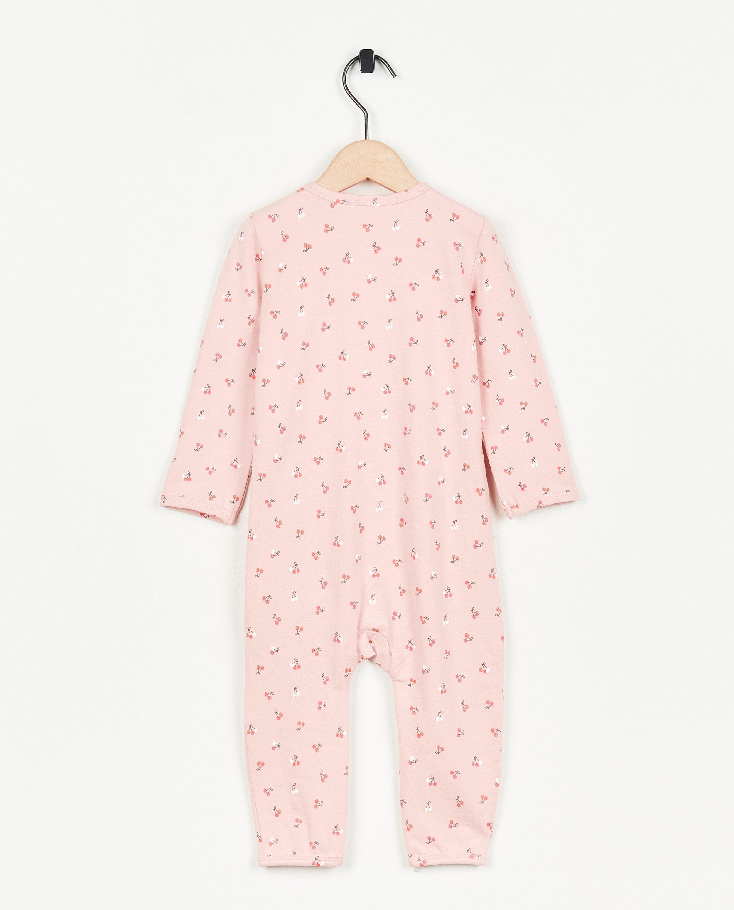 Nachtkleding - Roze pyjama met print