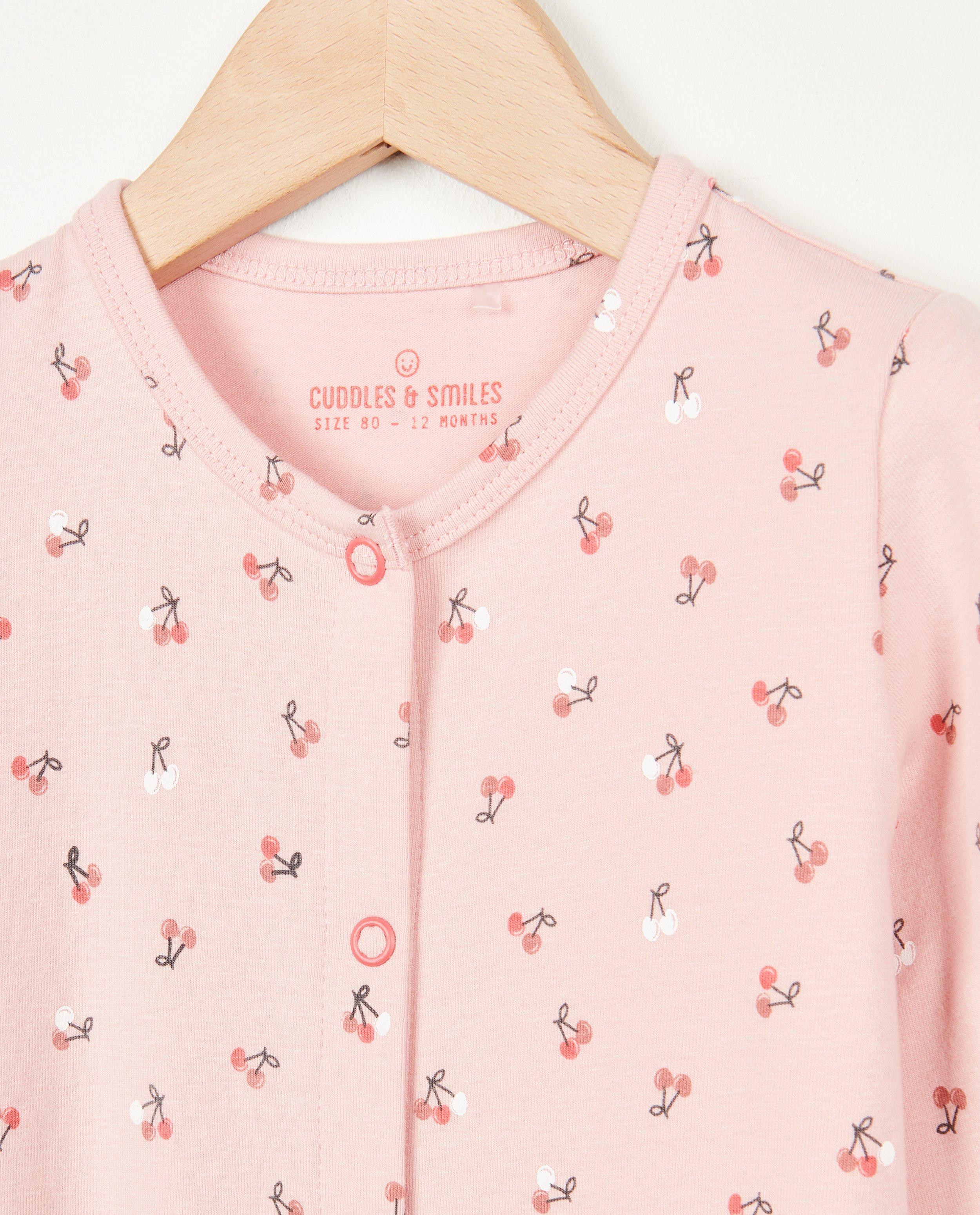 Nachtkleding - Roze pyjama met print