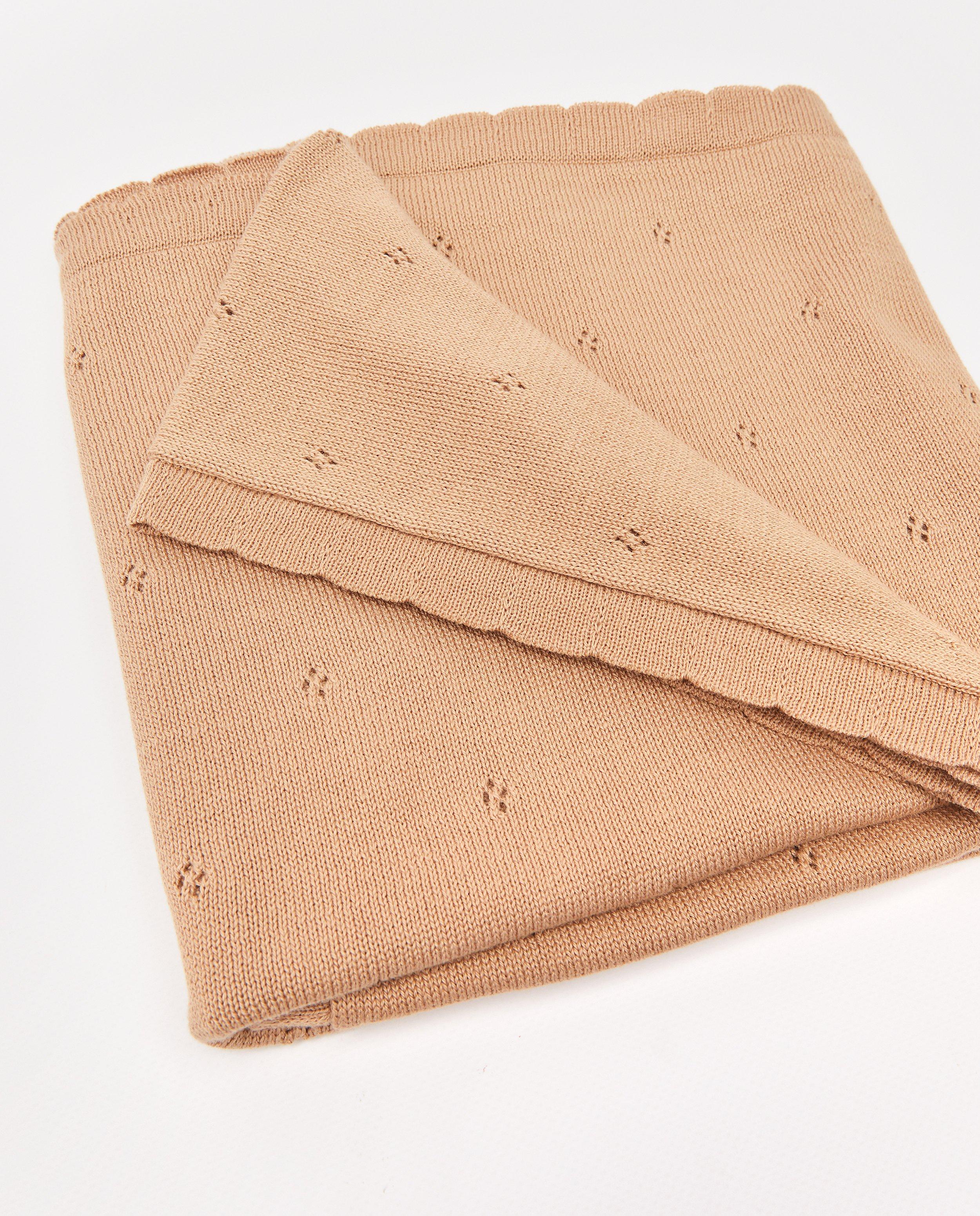 Accessoires pour bébés - Couverture brune en coton bio Jollein