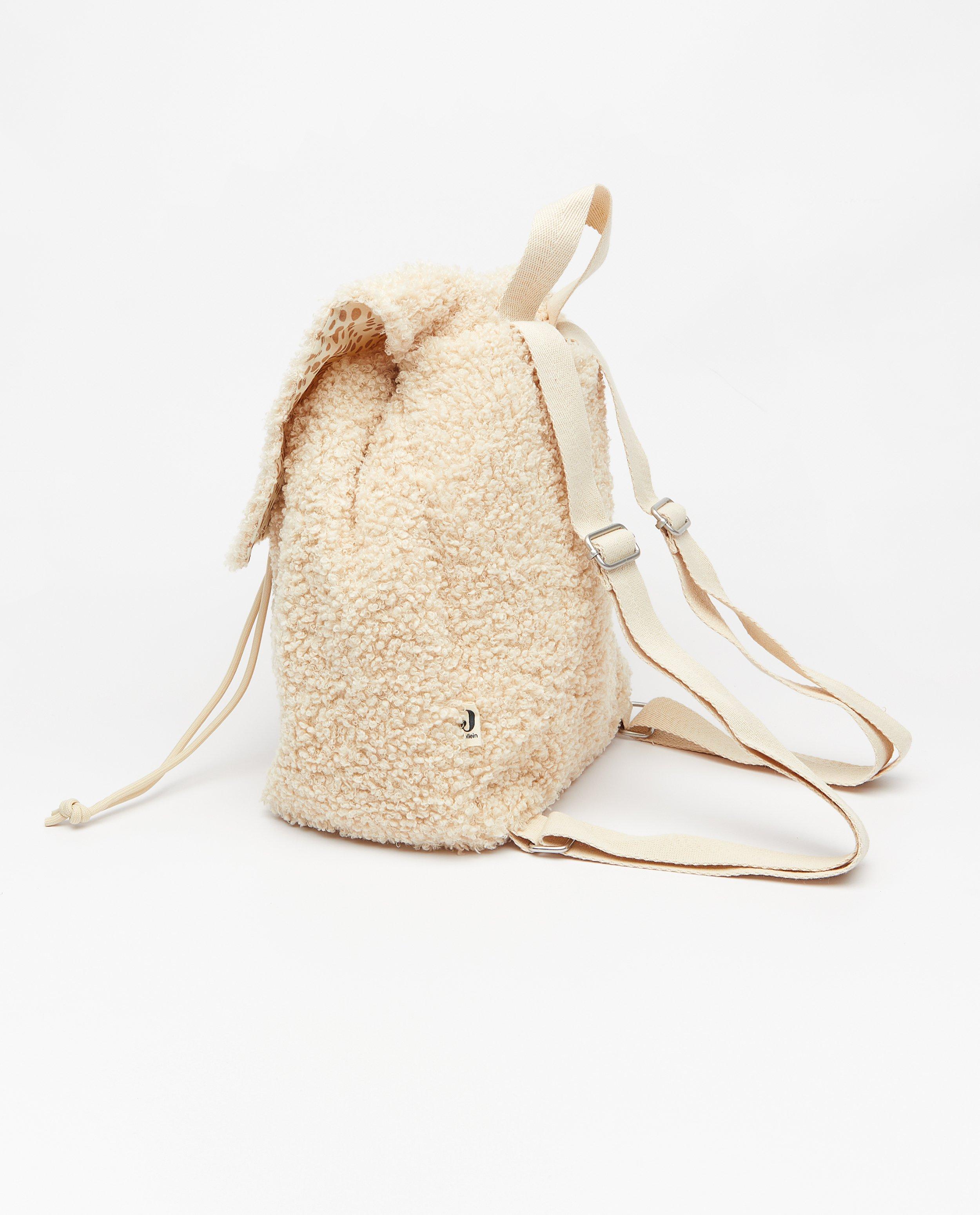 Babyspulletjes - Ecru rugzak met teddy