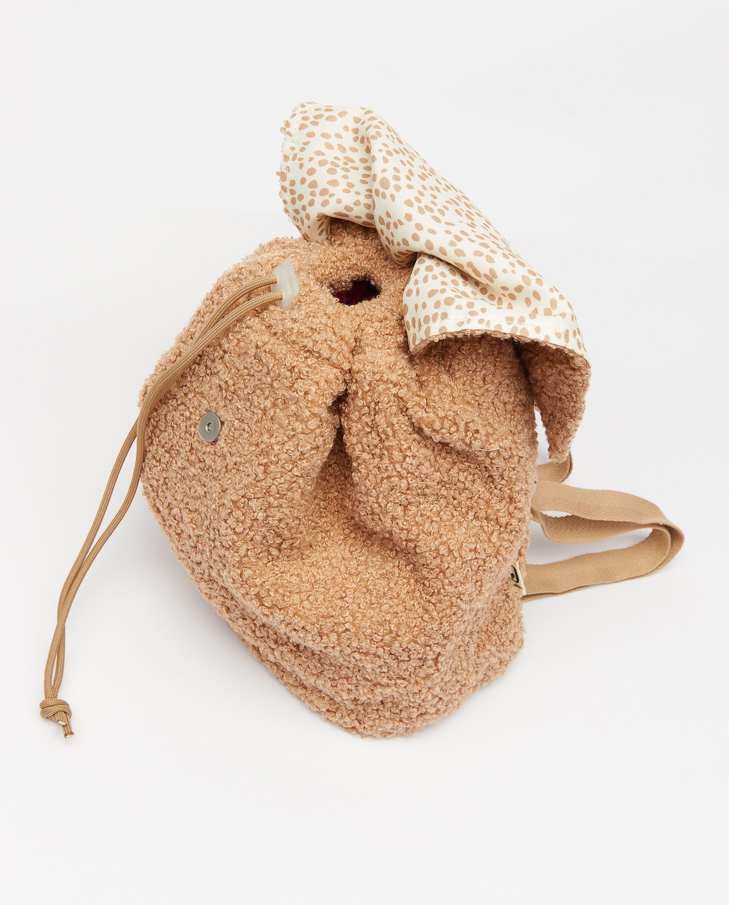Babyspulletjes - Bruine rugzak met teddy