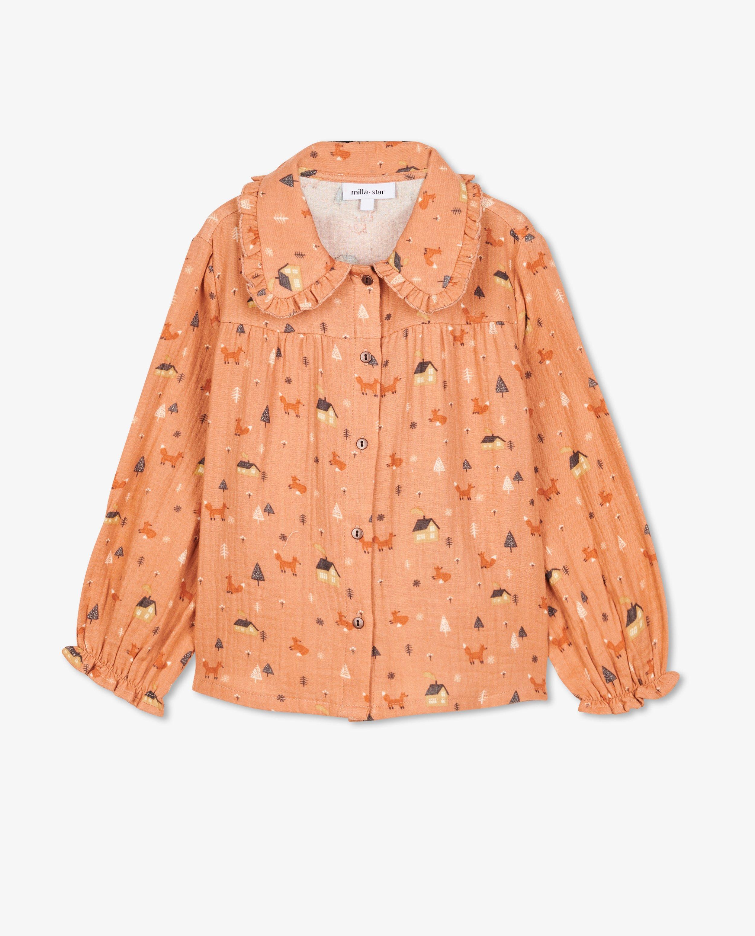 Oranje hemd met print - null - Milla Star