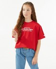 T-shirts - T-shirt rouge à inscription