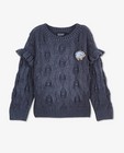 Truien - Donkerblauwe trui met speld