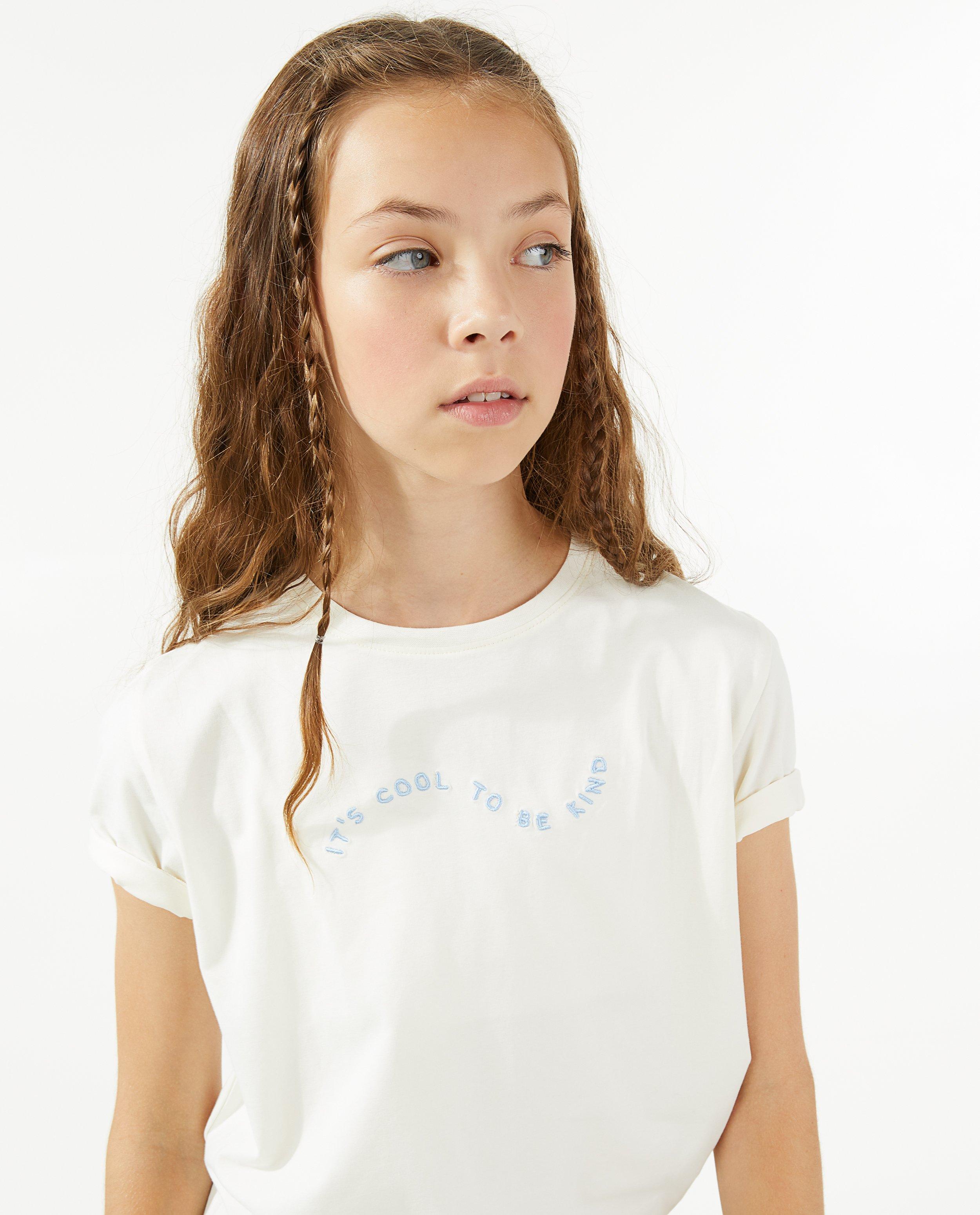 T-shirts - T-shirt écru à inscription