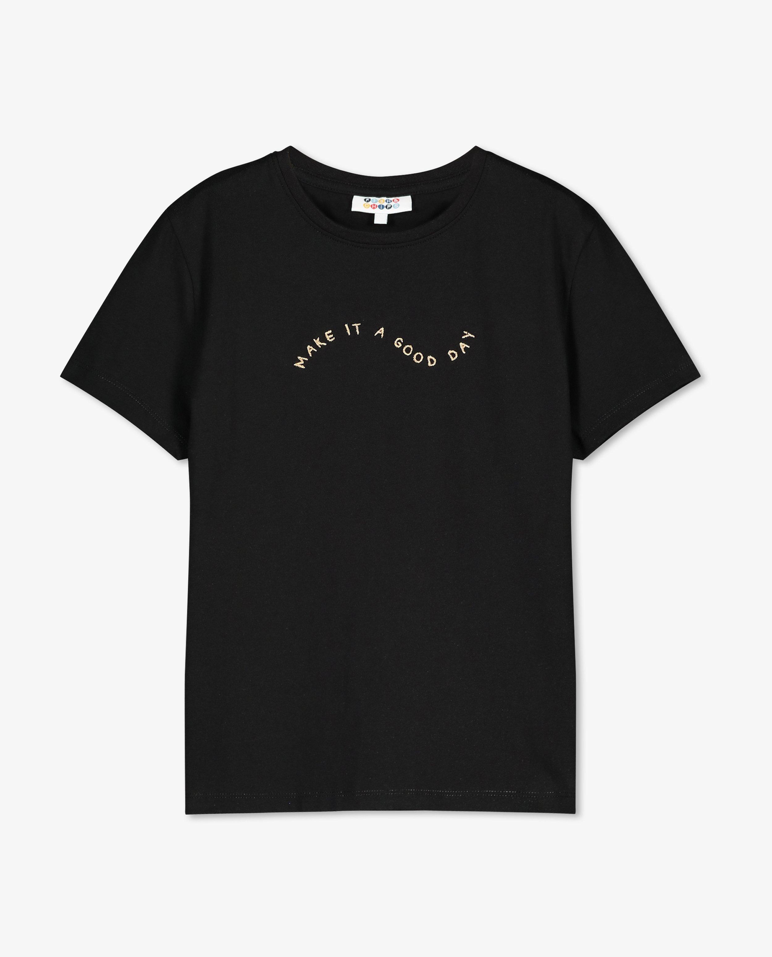 T-shirts - Zwart T-shirt met opschrift