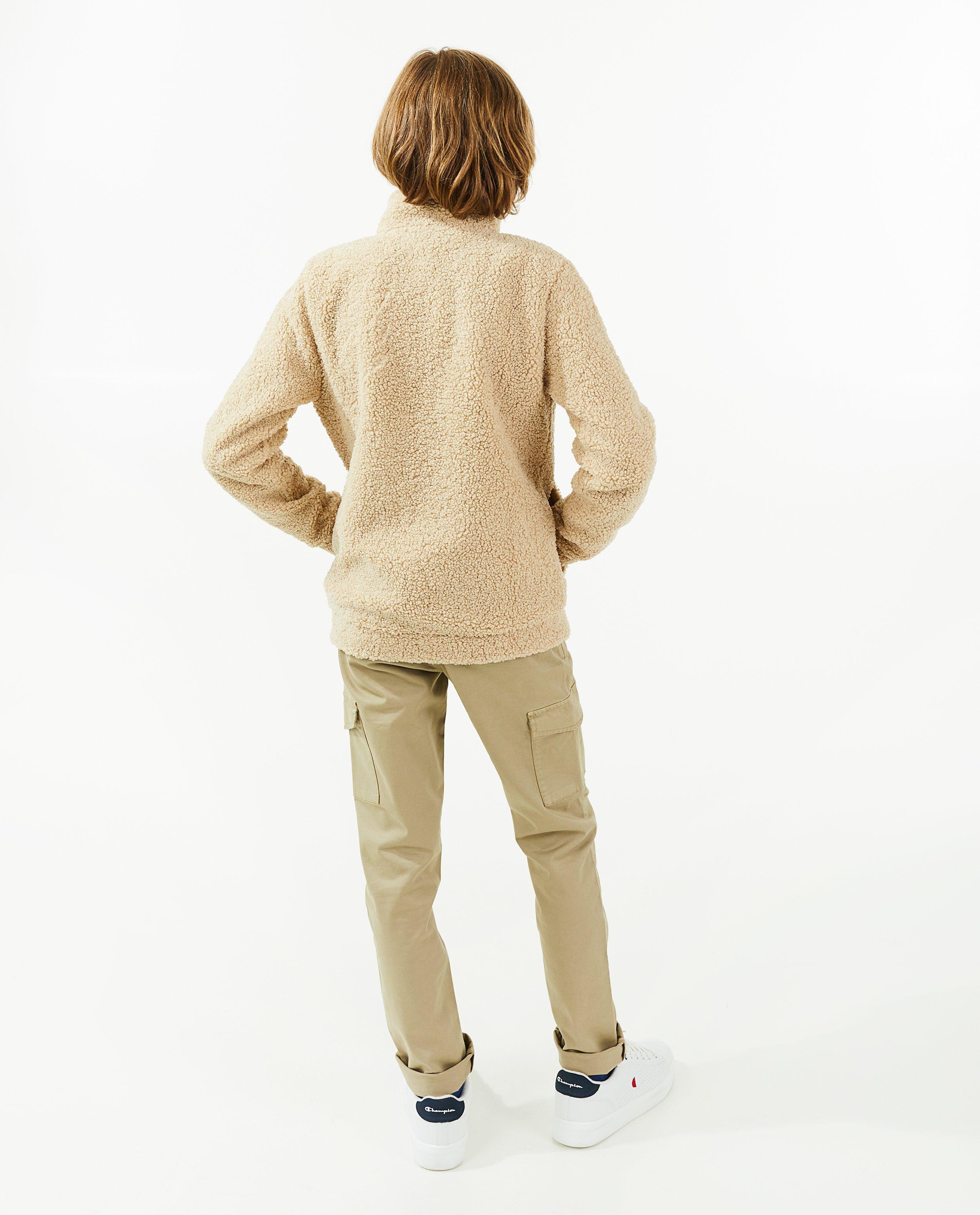 Cardigan - Beige vest van teddy