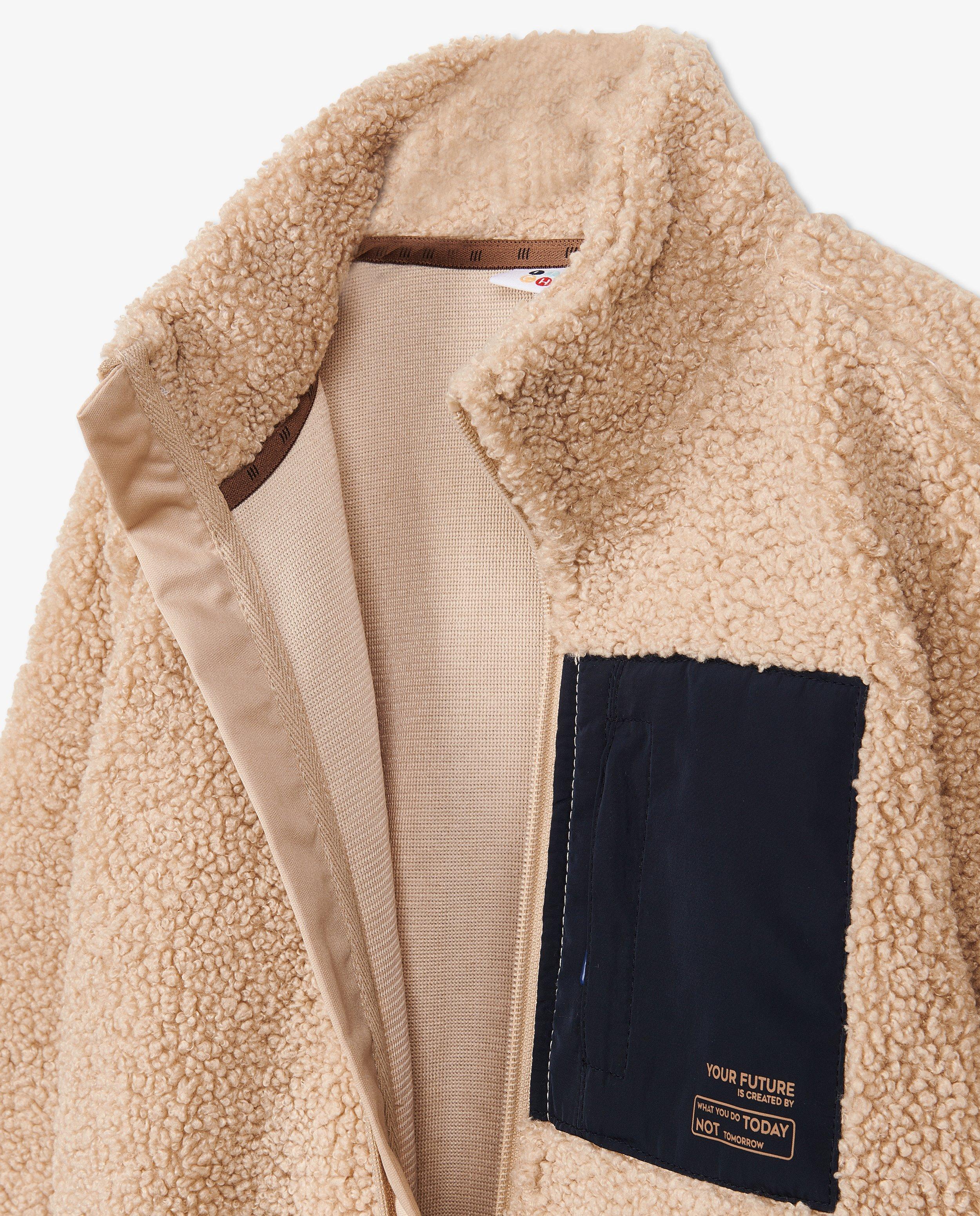 Cardigan - Beige vest van teddy