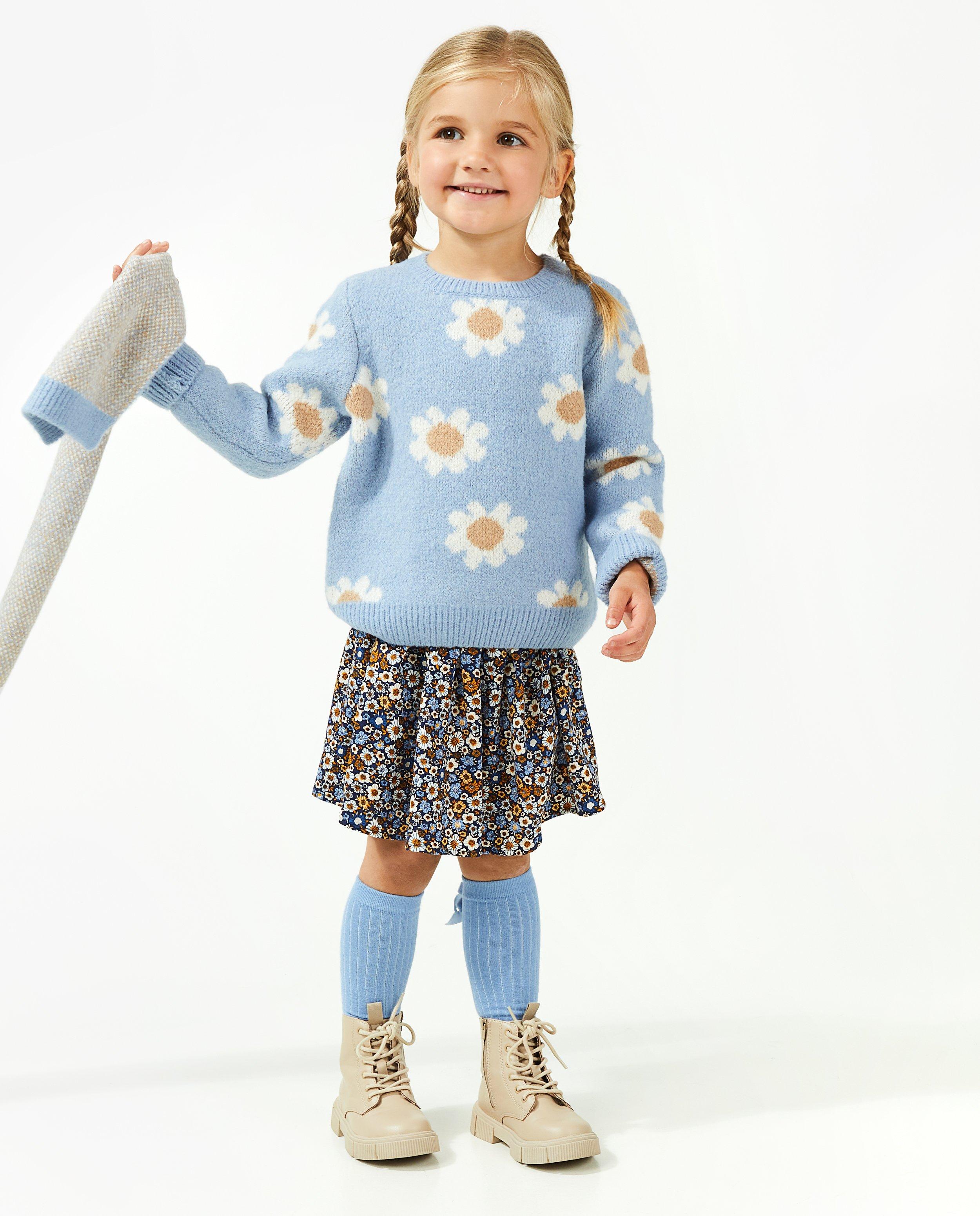 Pull bleu à imprimé fleuri - null - Milla Star