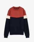 Blauwe sweater met color block - null - Quarterback