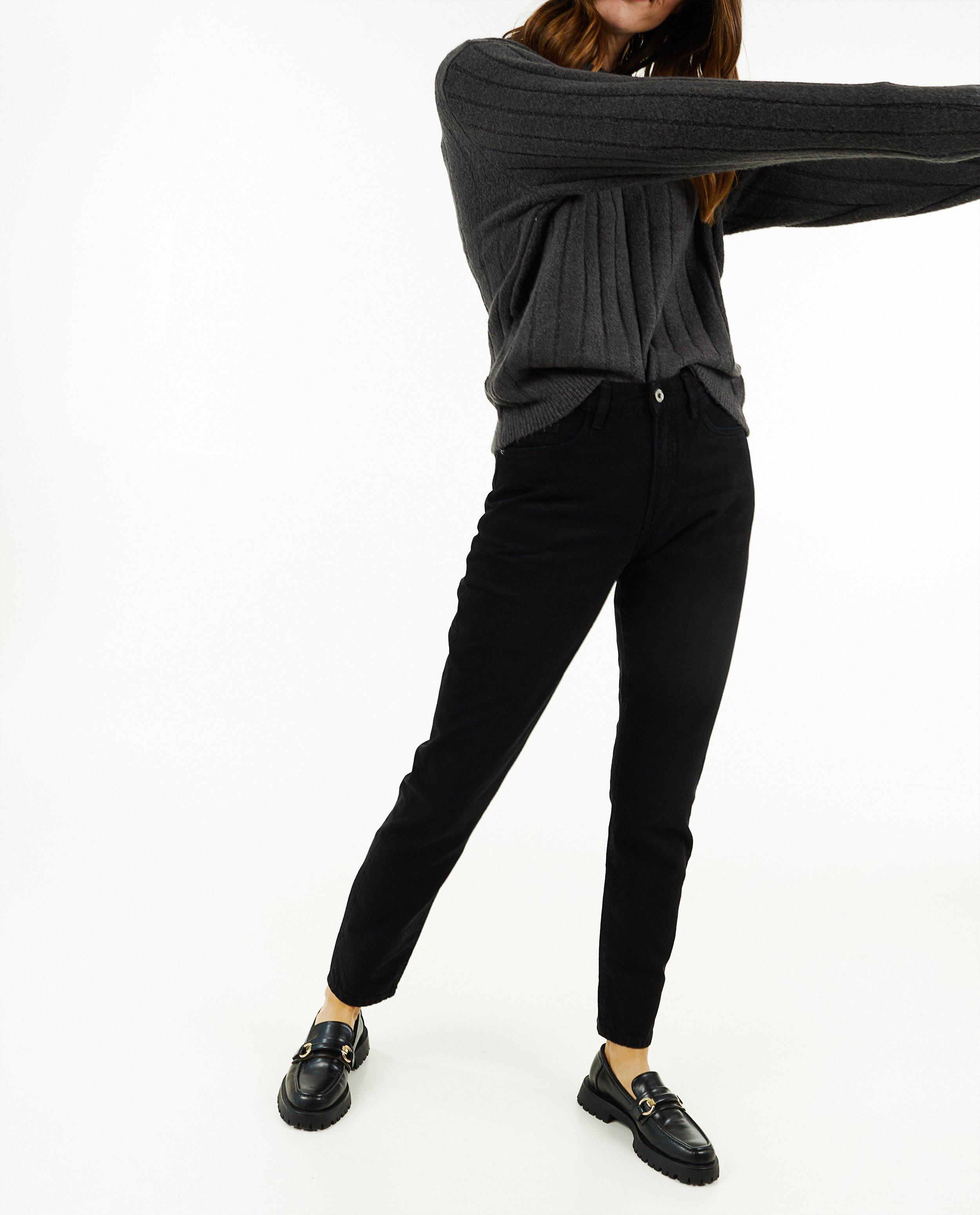 Jeans - Zwarte jeans, mom fit