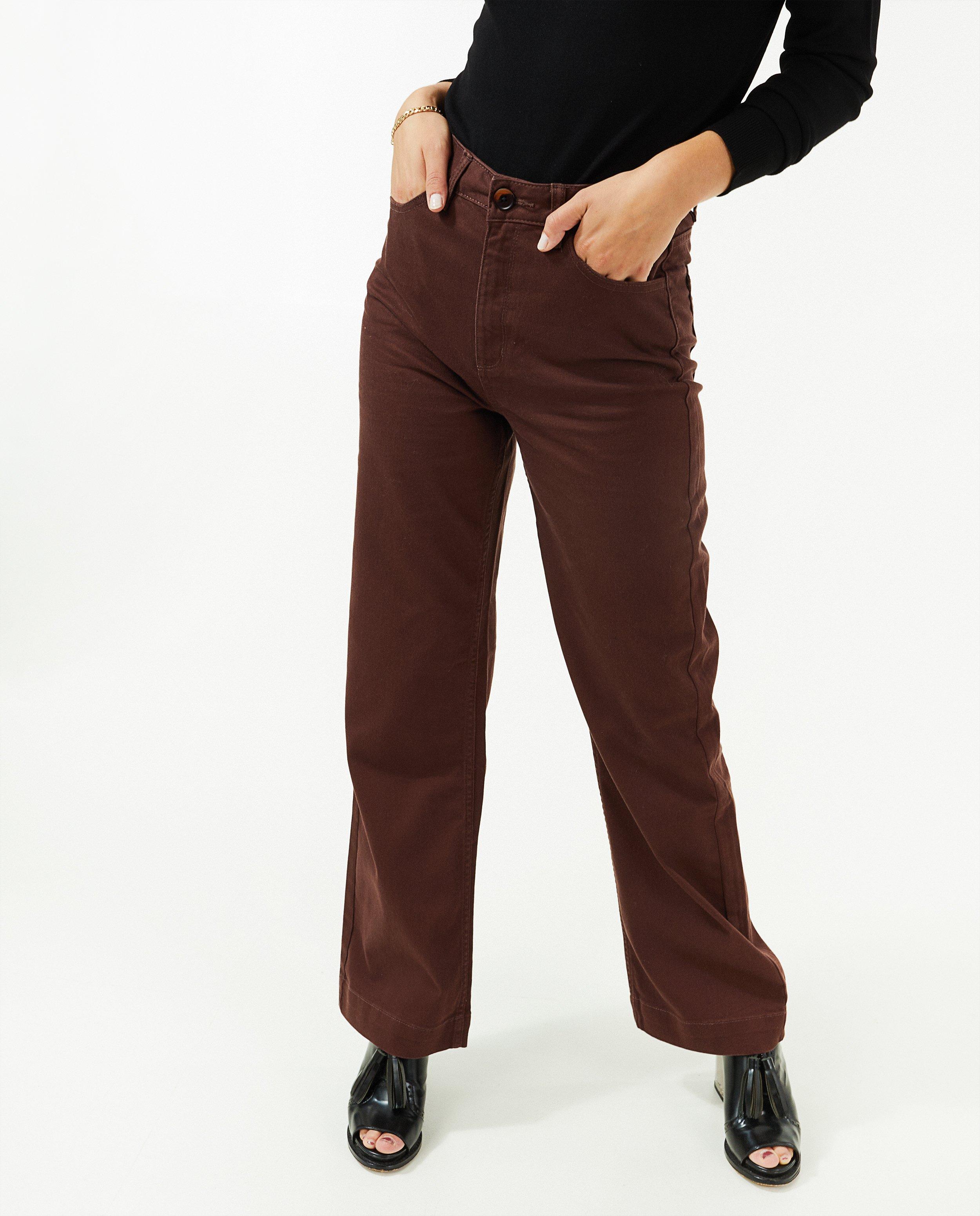 Zwarte wide leg broek - null - Sora