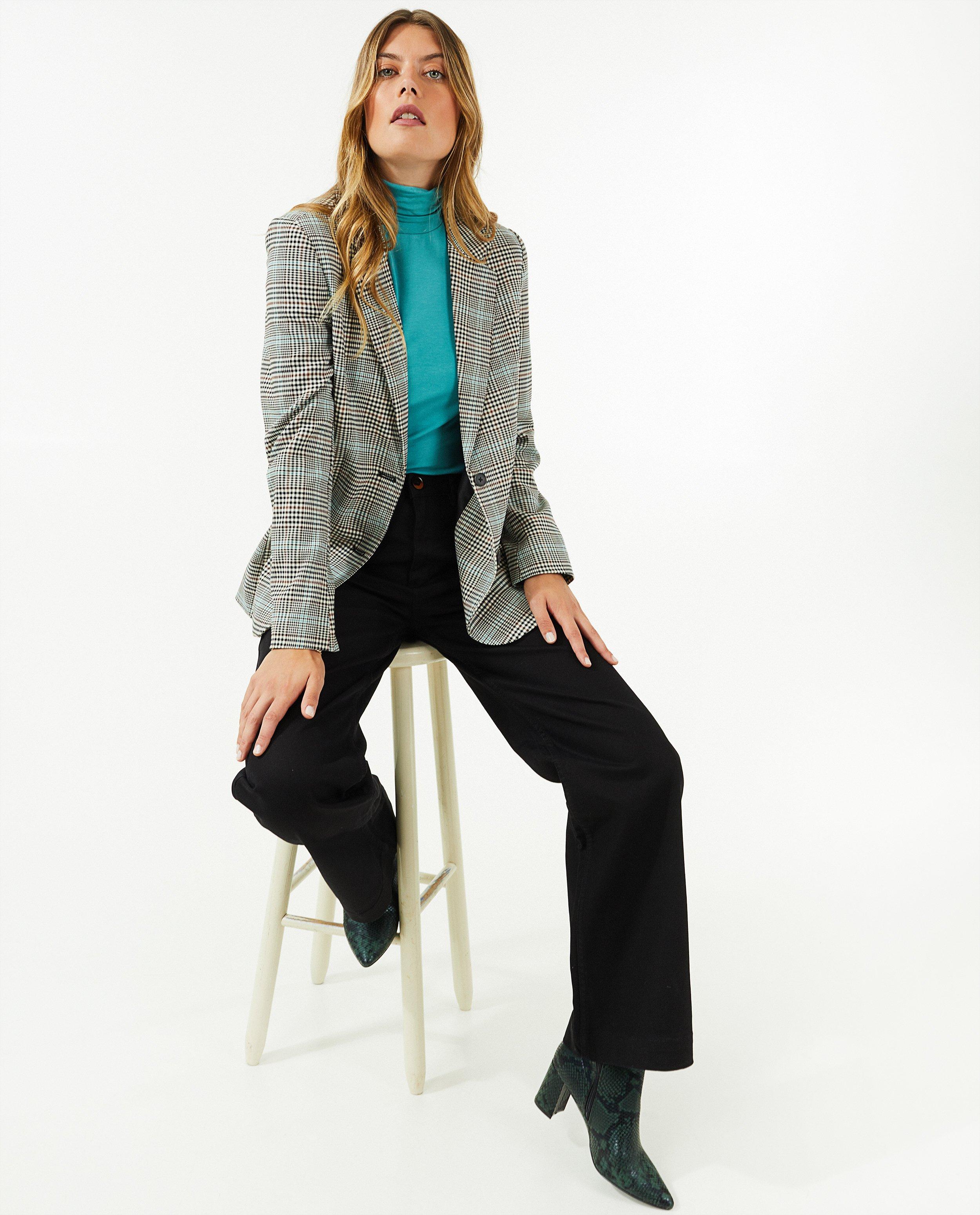 Broeken - Donkerbruine wide leg broek