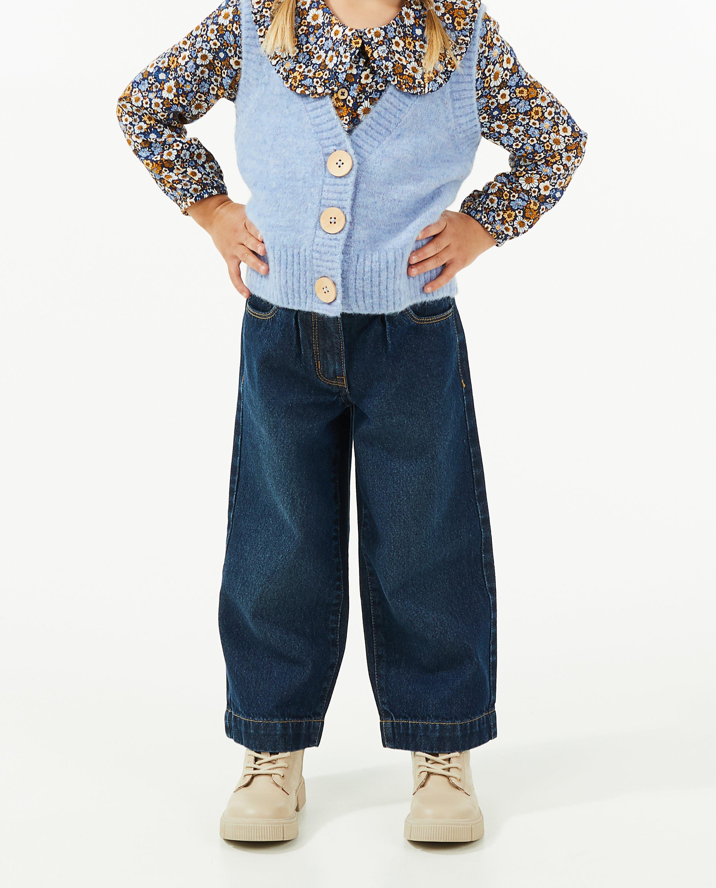 Jeans - Jupe-culotte bleu foncé, 2-7 ans
