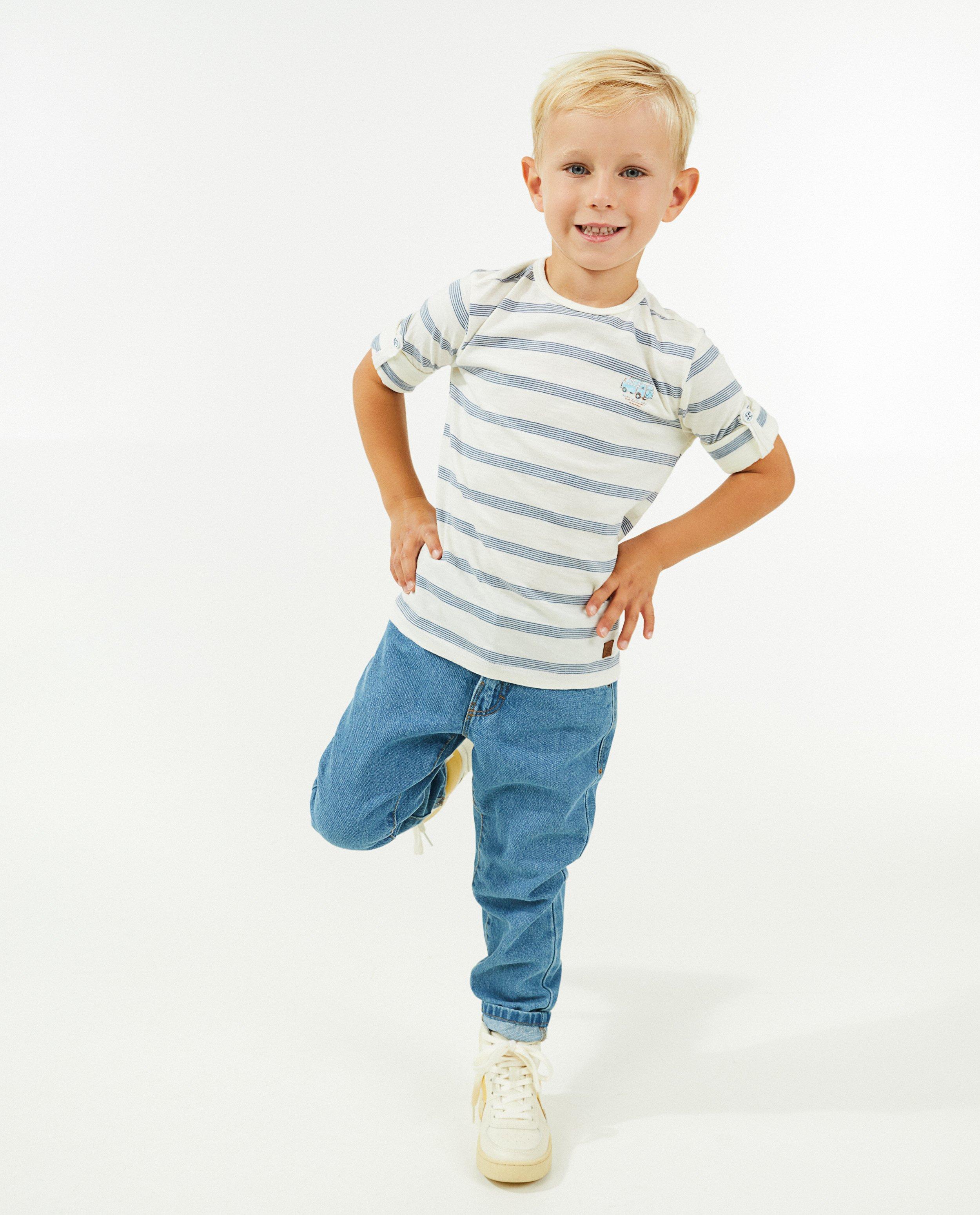 Witte longsleeve met strepen - Product Detail - blauw - afbeelding nummer 1