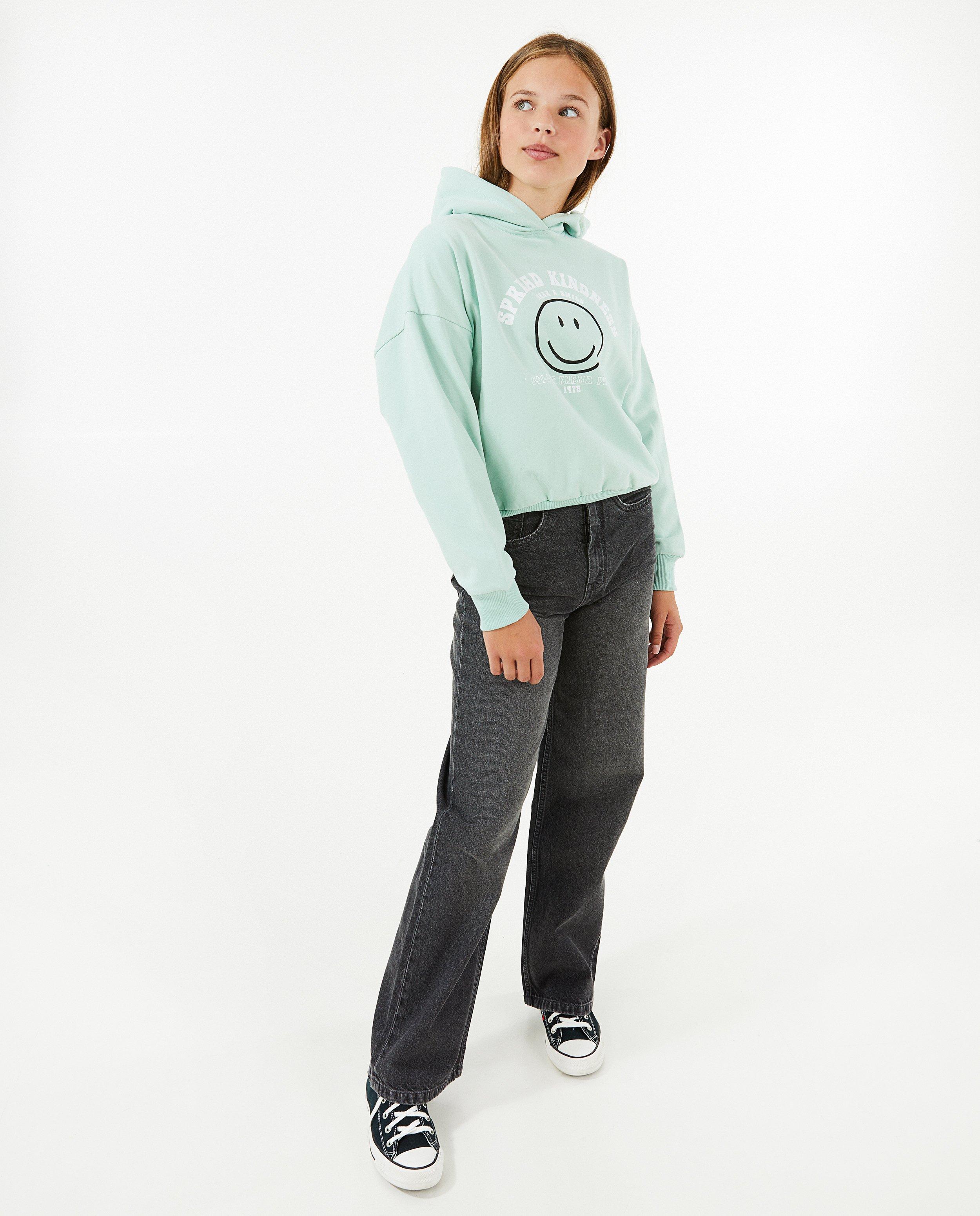 Hoodie vert menthe à imprimé - null - Groggy