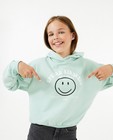 Sweaters - Mintgroene hoodie met print