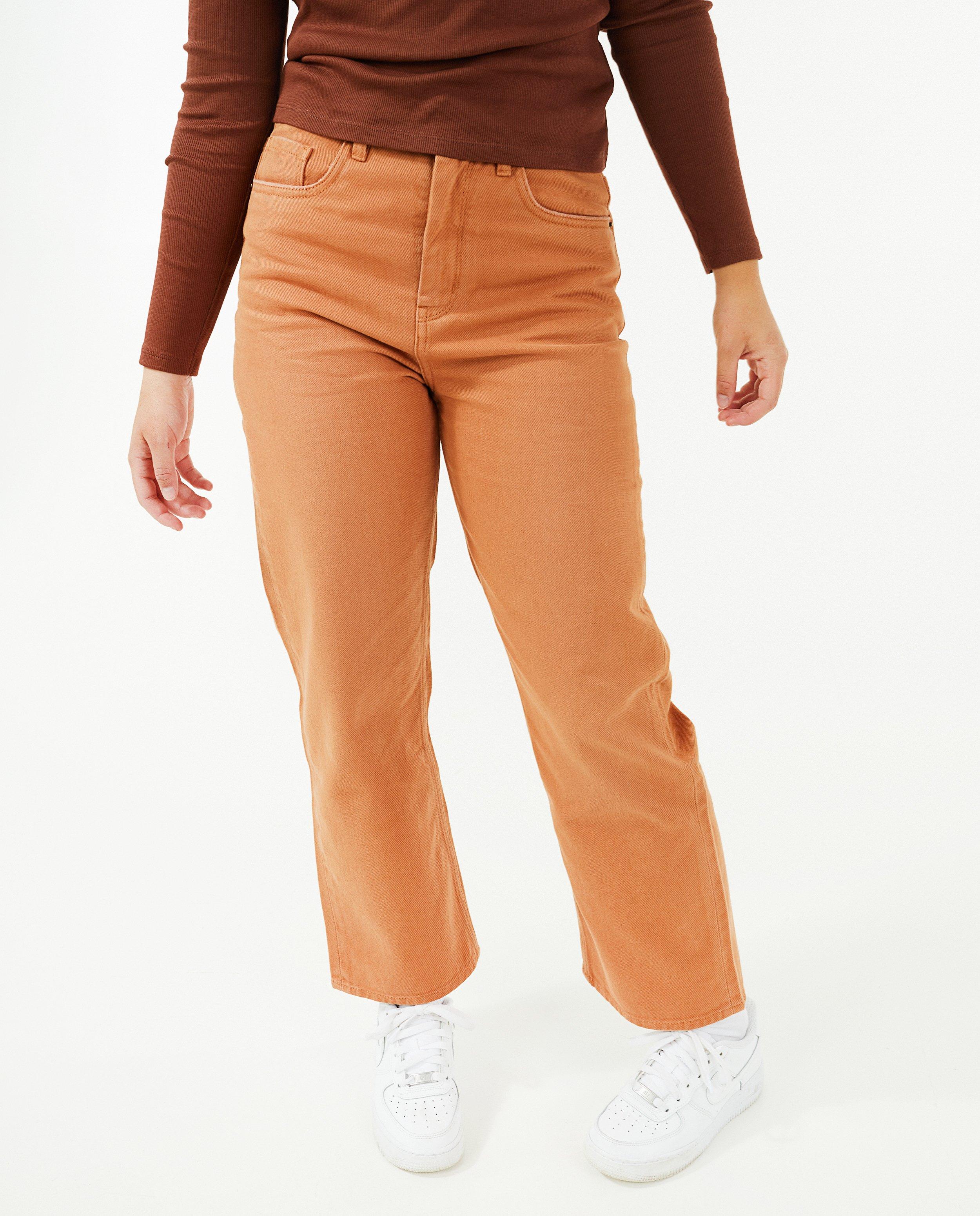 Jeans - Bruine broek, straight fit