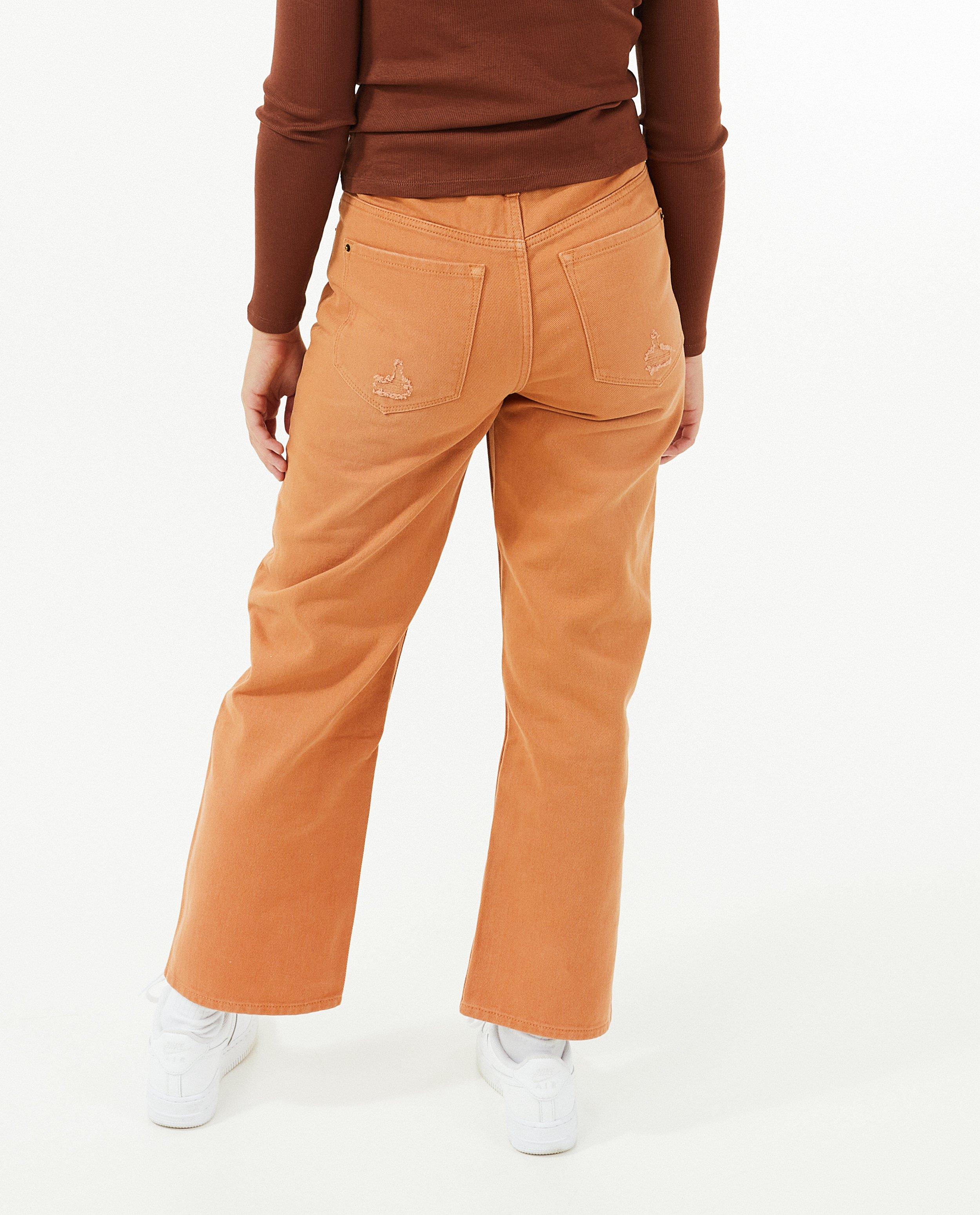 Jeans - Bruine broek, straight fit