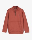 Sweaters - Oranjerode sweater met rits