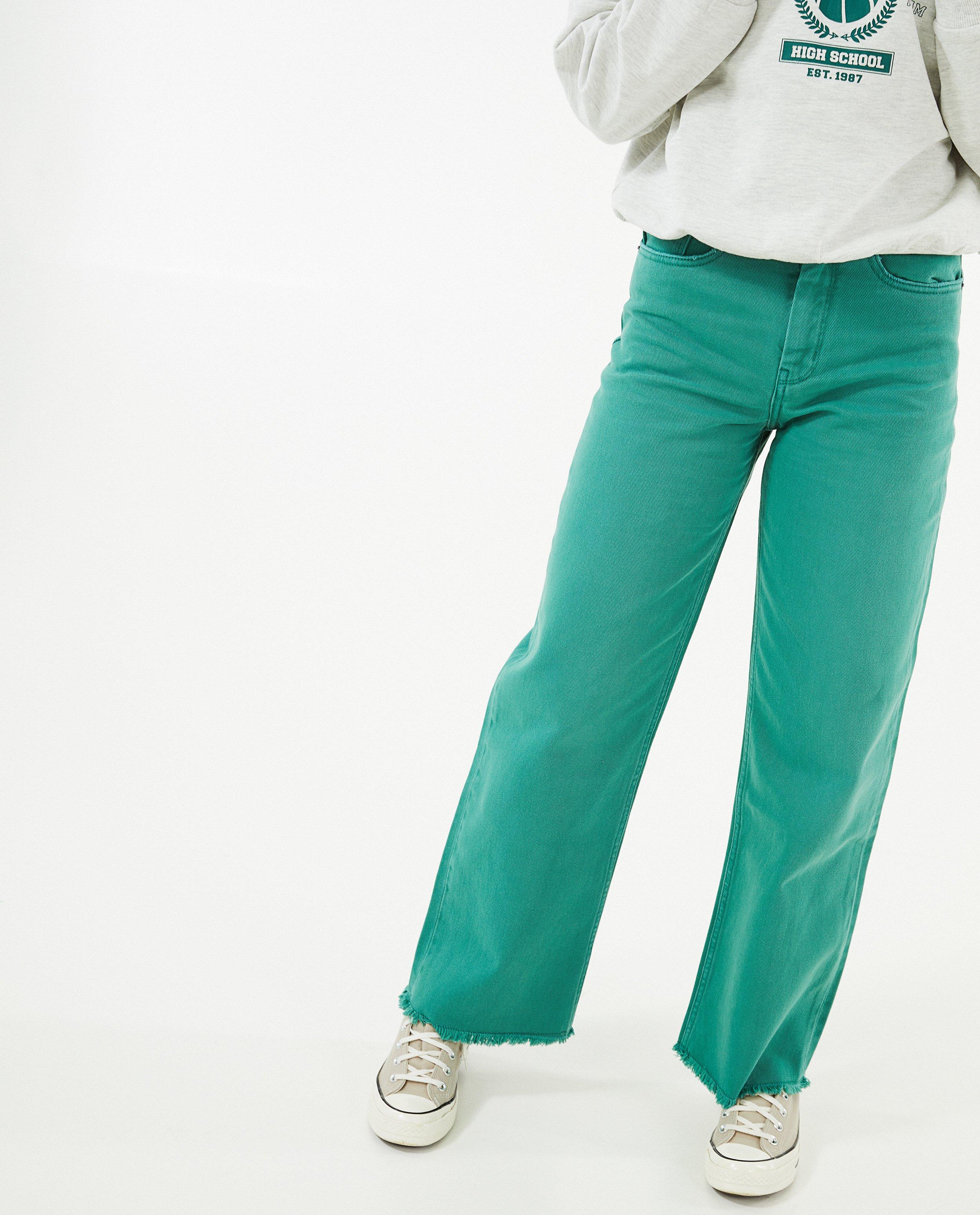 Jeans - Pantalon turquoise à pattes d’éléphant