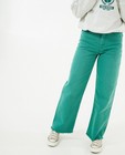 Jeans - Turquoise broek met flared fit