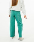 Jeans - Turquoise broek met flared fit