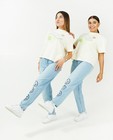 Lichtblauwe jeans met print, mom fit - null - Nour en Fatma