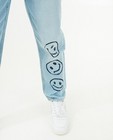 Jeans - Lichtblauwe jeans met print, mom fit