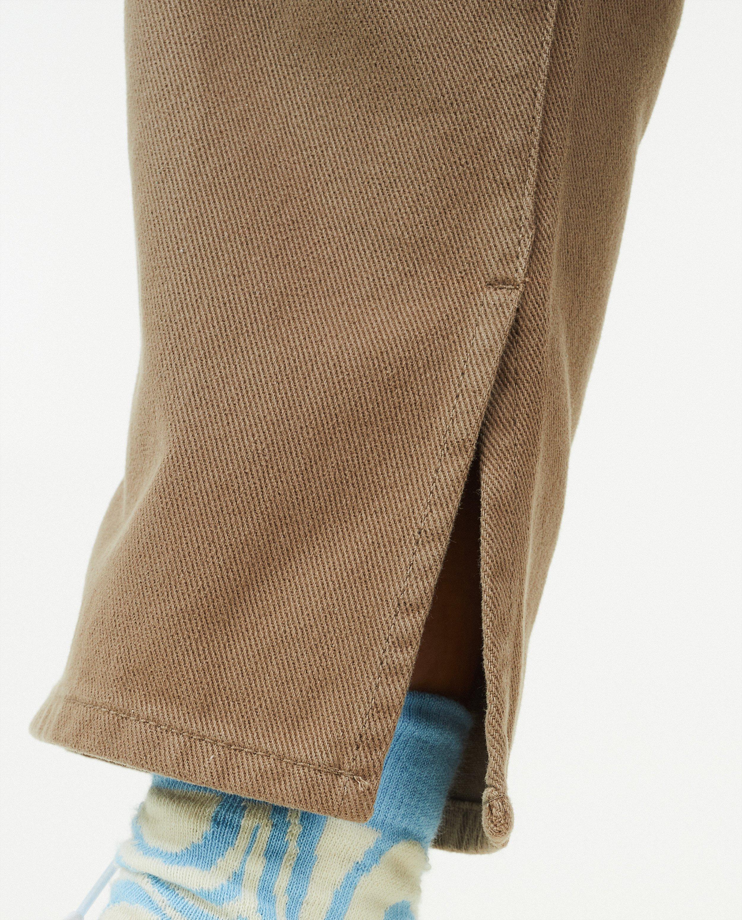 Jeans - Bruine jeans, wide leg fit