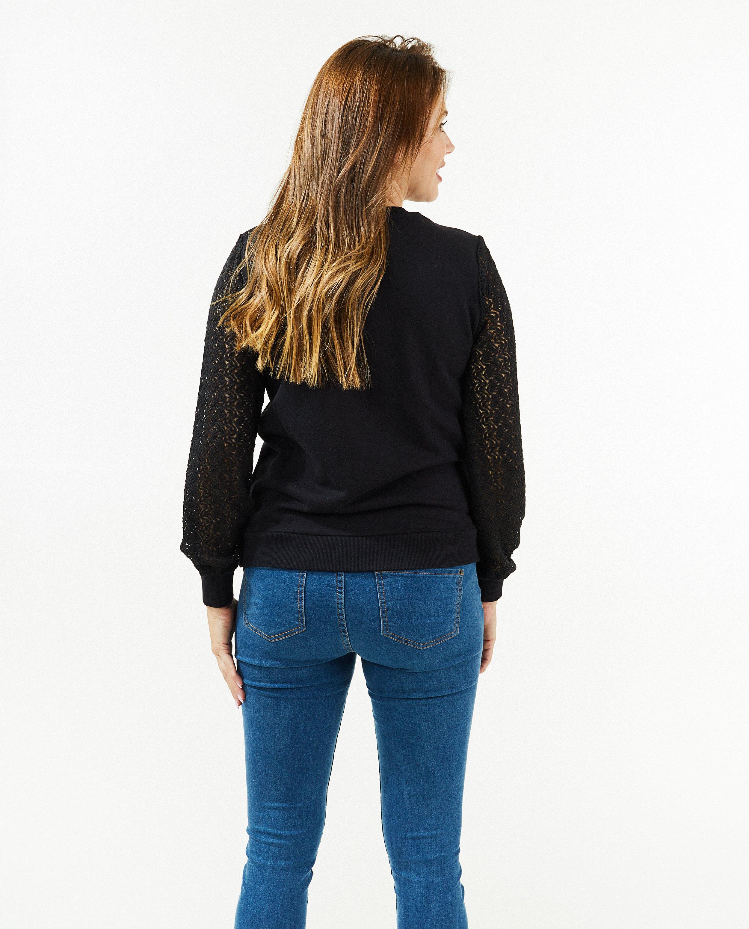 Sweaters - Zwangerschapssweater met kanten mouwen