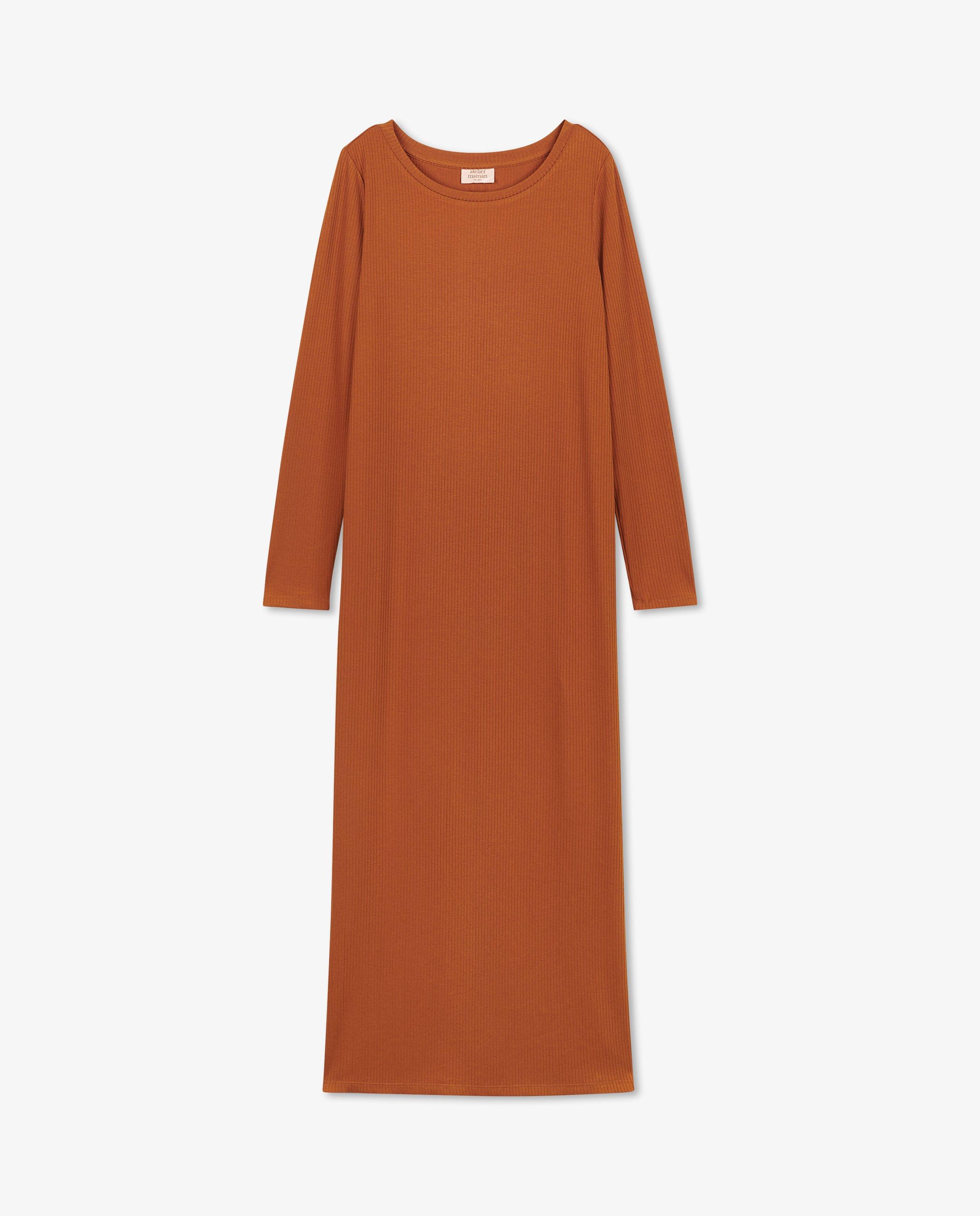 Robes - Robe noire côtelée, coupe près du corps, grossesse