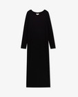 Kleedjes - Aansluitende zwarte jurk met rib