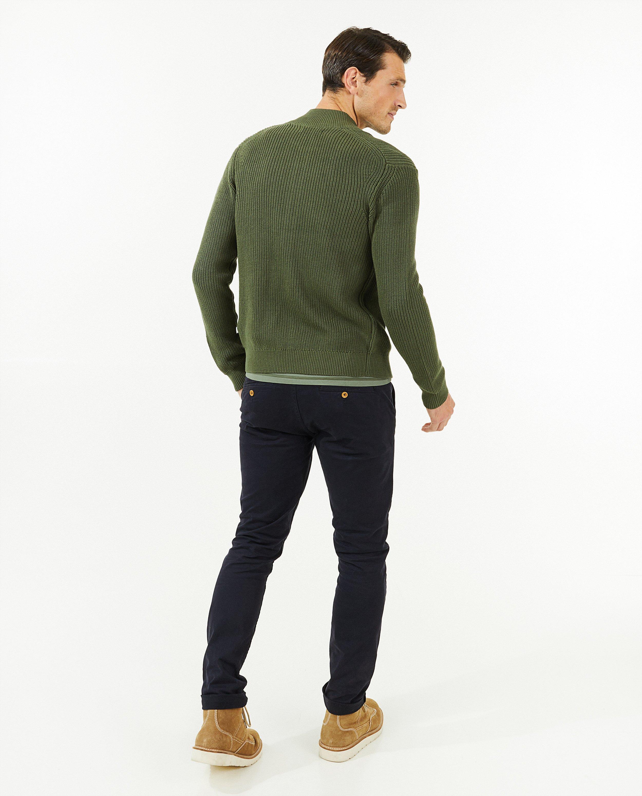 Donkergroene cardigan met rits - Product Detail - khaki - afbeelding nummer 3