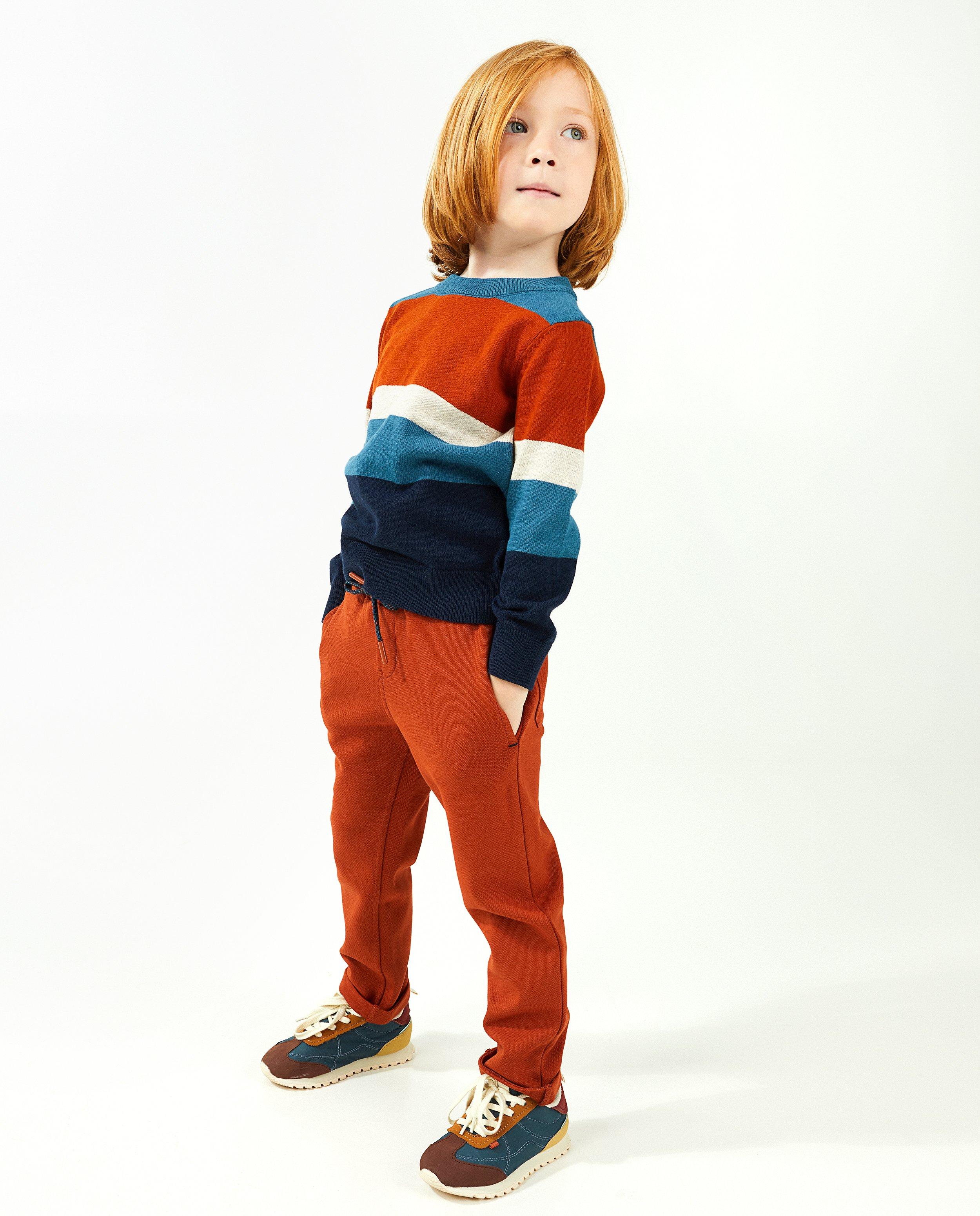 Donkerblauwe broek met tunnelkoord - null - Maya