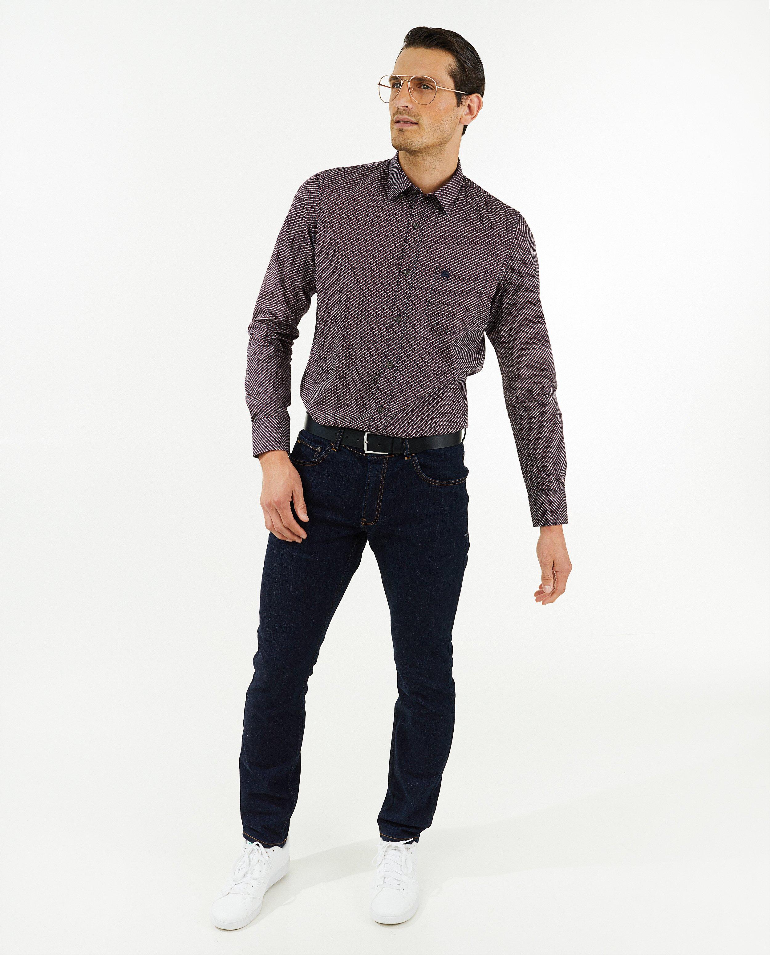 Chemise bleue à imprimé - null - Lerros