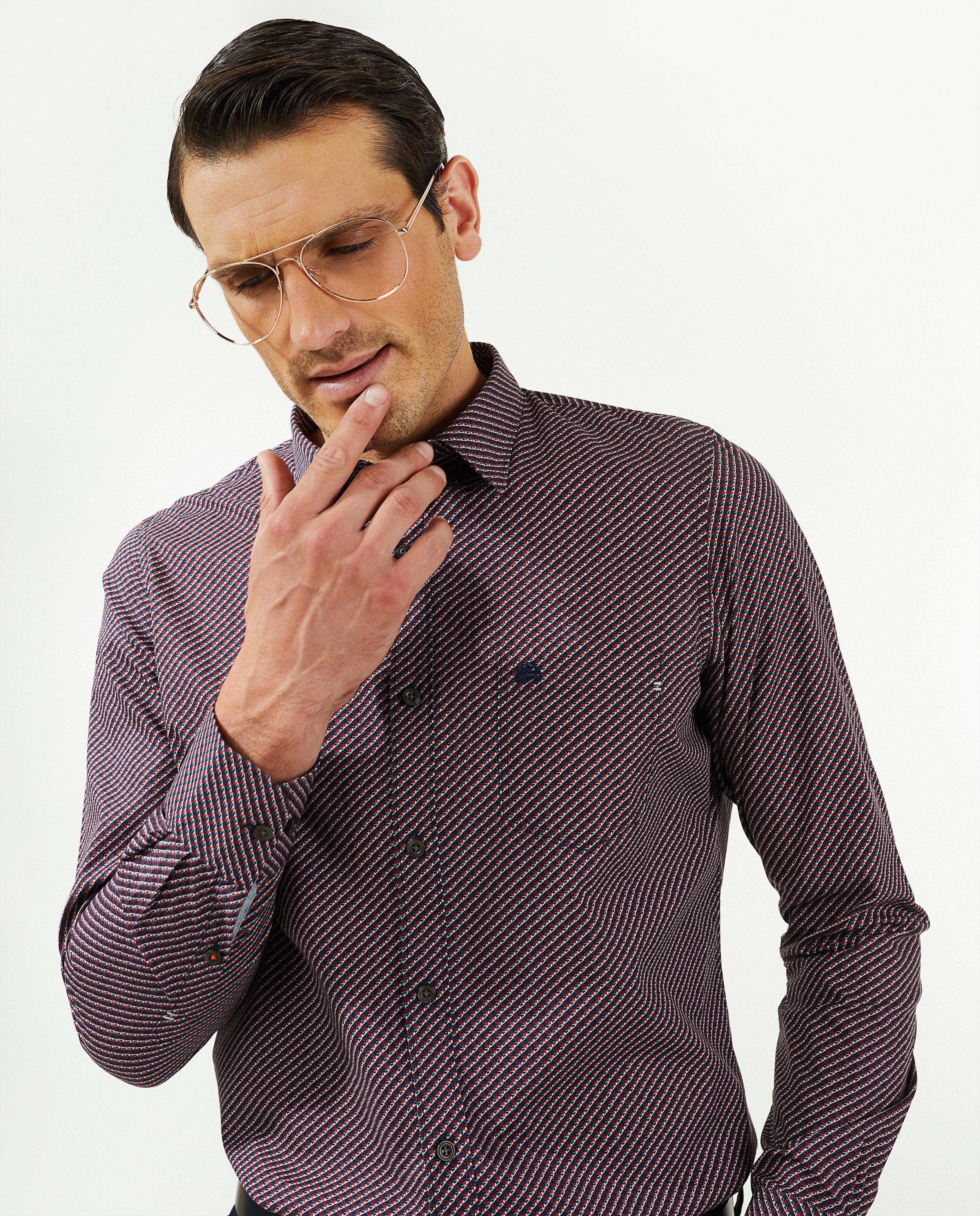 Chemises - Chemise bleue à imprimé