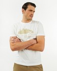 T-shirts - T-shirt blanc à imprimé beige