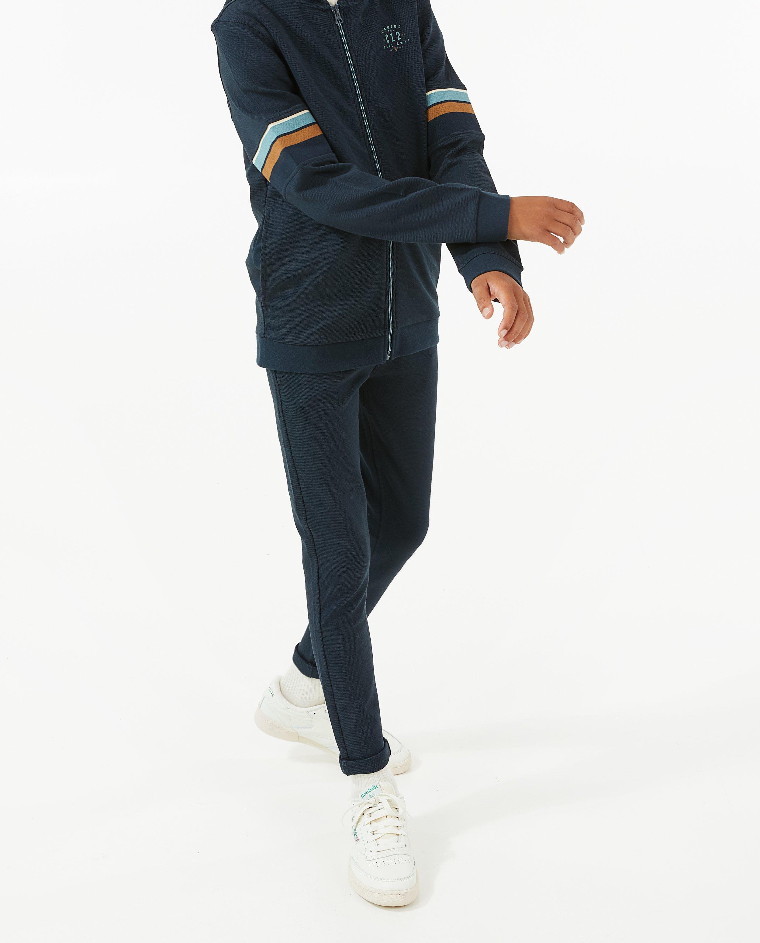 Broeken - Donkerblauwe geklede joggingbroek