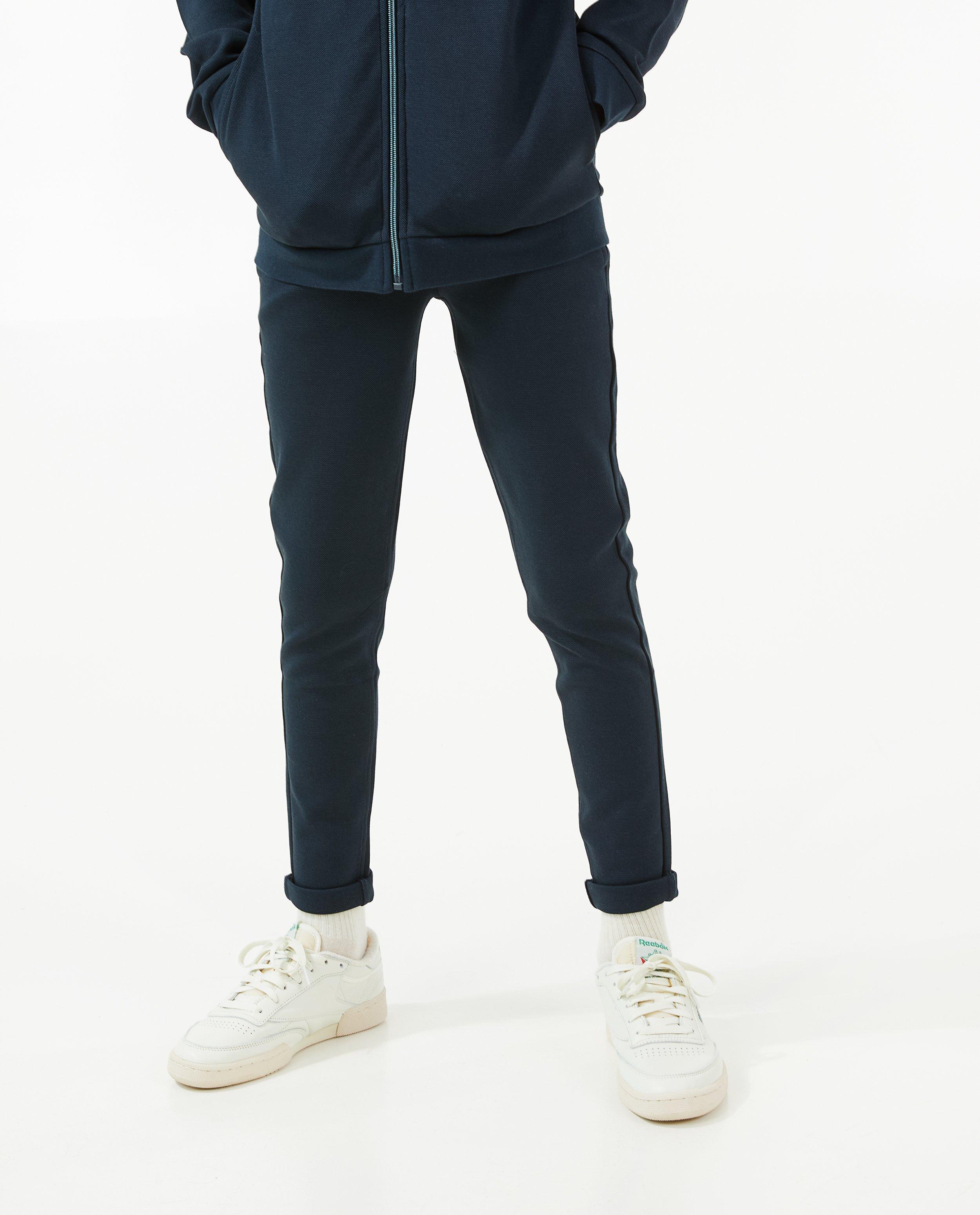Broeken - Donkerblauwe geklede joggingbroek