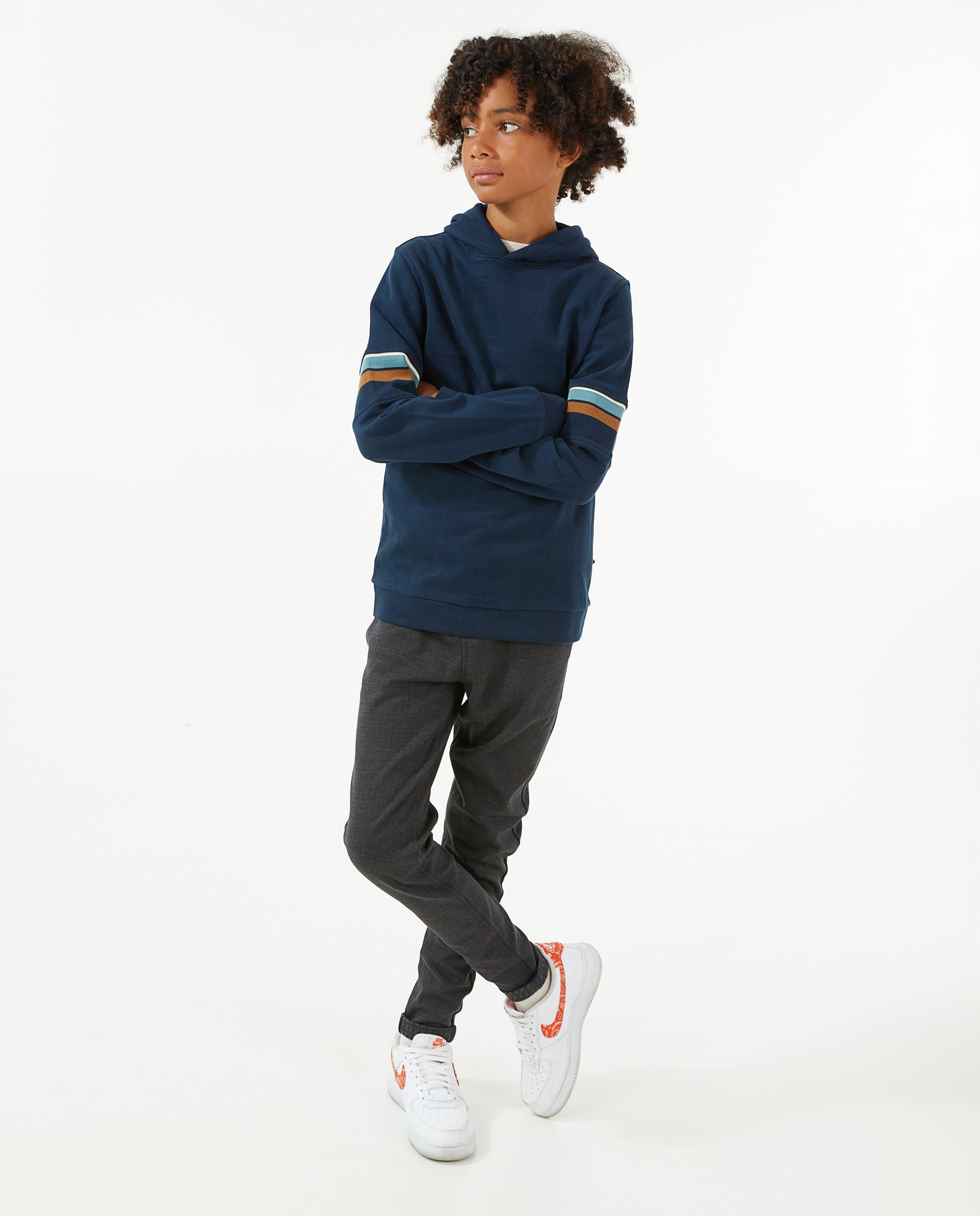 Hoodie bleu foncé à rayures - null - Campus 12