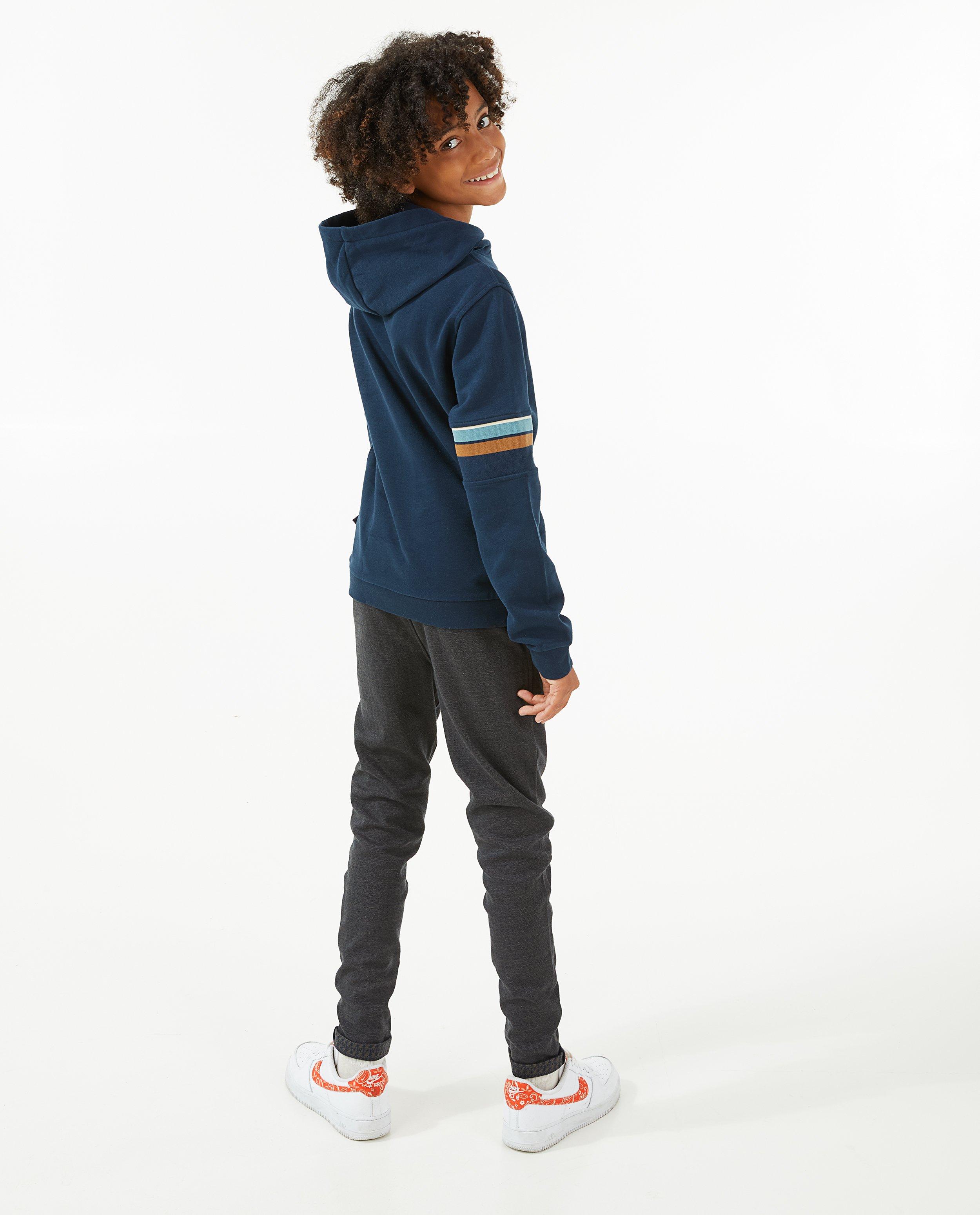 Sweats - Hoodie bleu foncé à rayures
